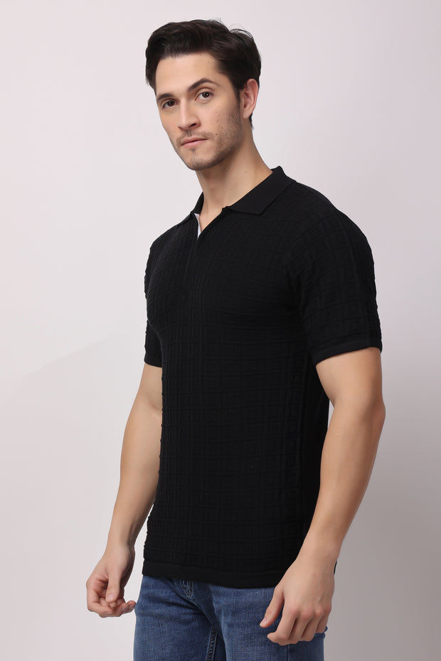 Stylox Solid Polo collar T-shirt FOR MEN