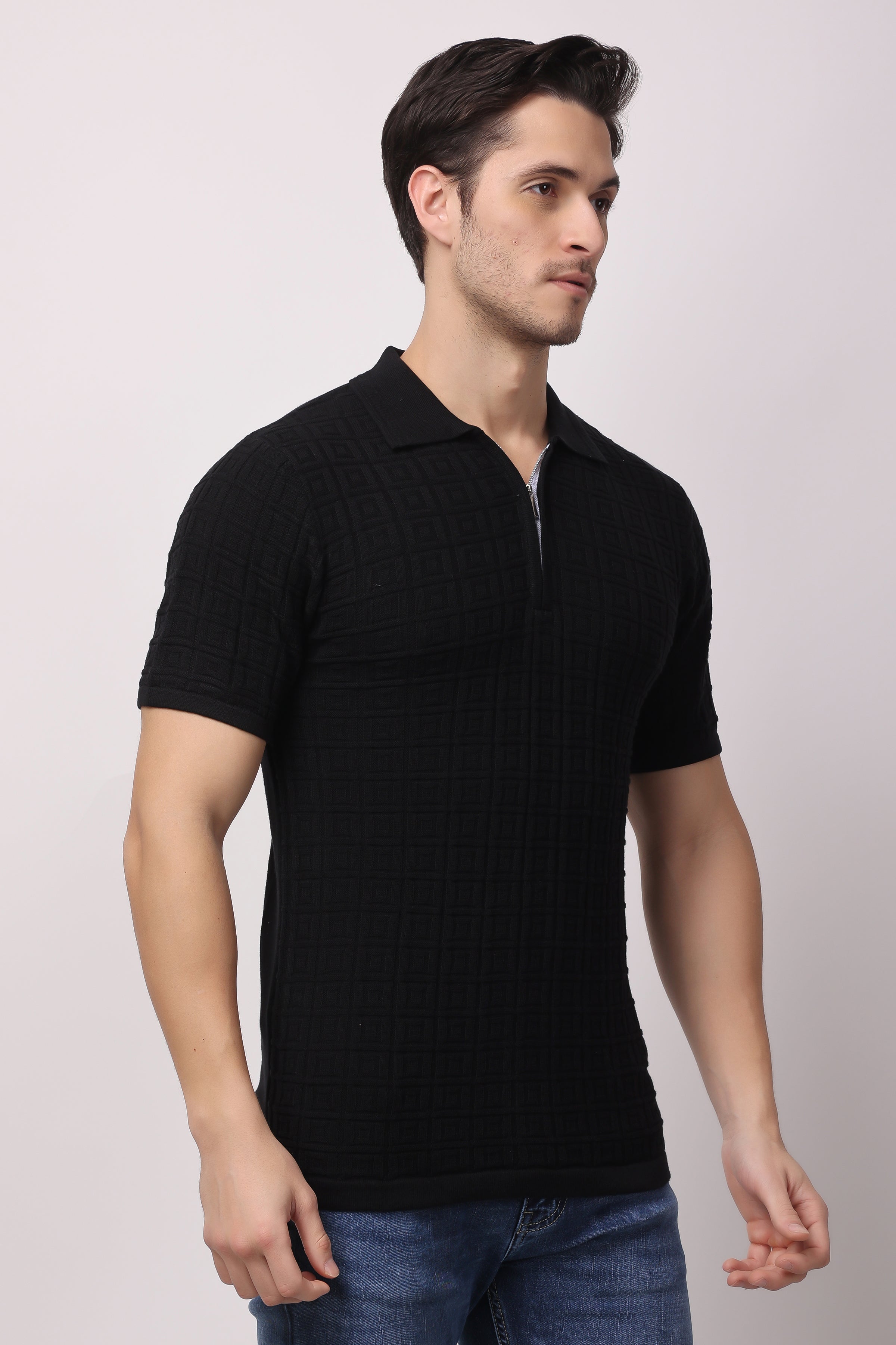 Stylox Solid Polo collar T-shirt FOR MEN - Stylox