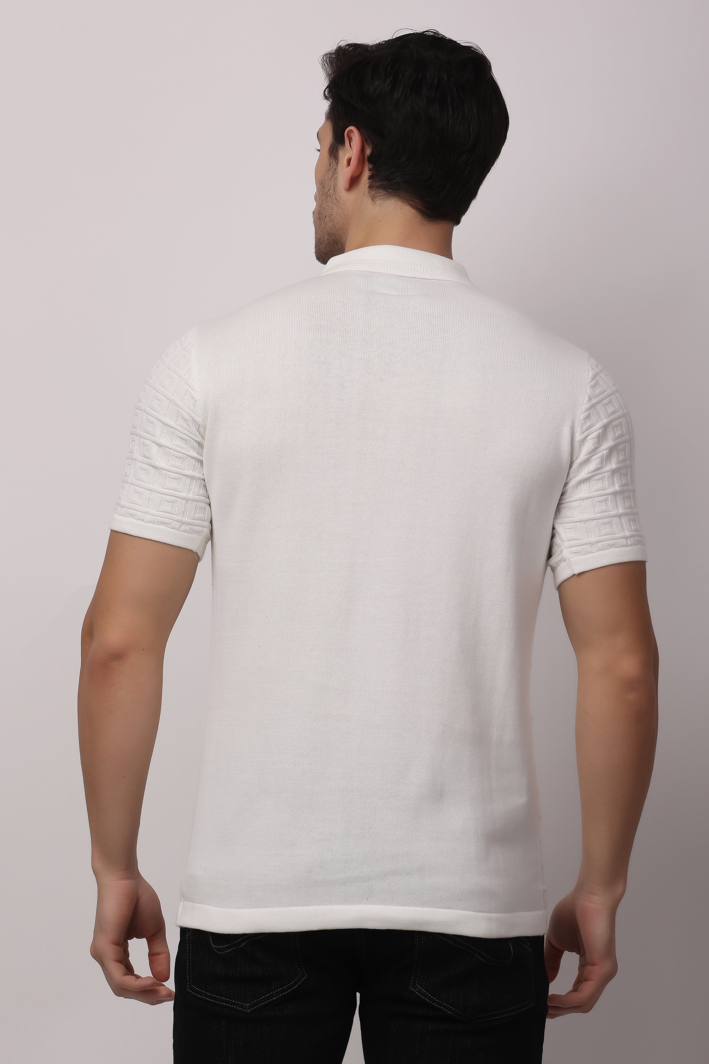 Stylox Solid Polo collar T-shirt FOR MEN - Stylox