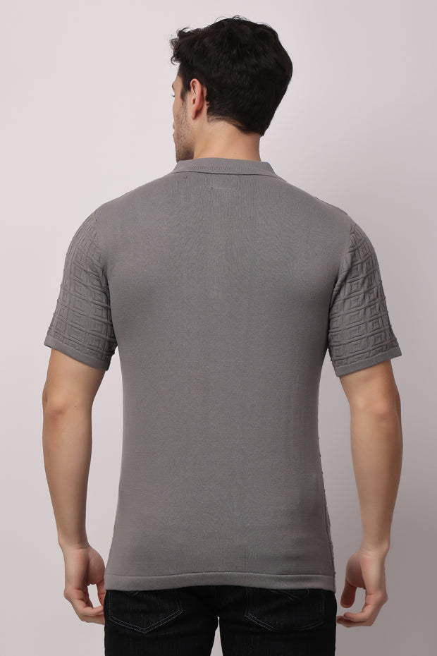 Stylox Solid Polo collar T-shirt FOR MEN