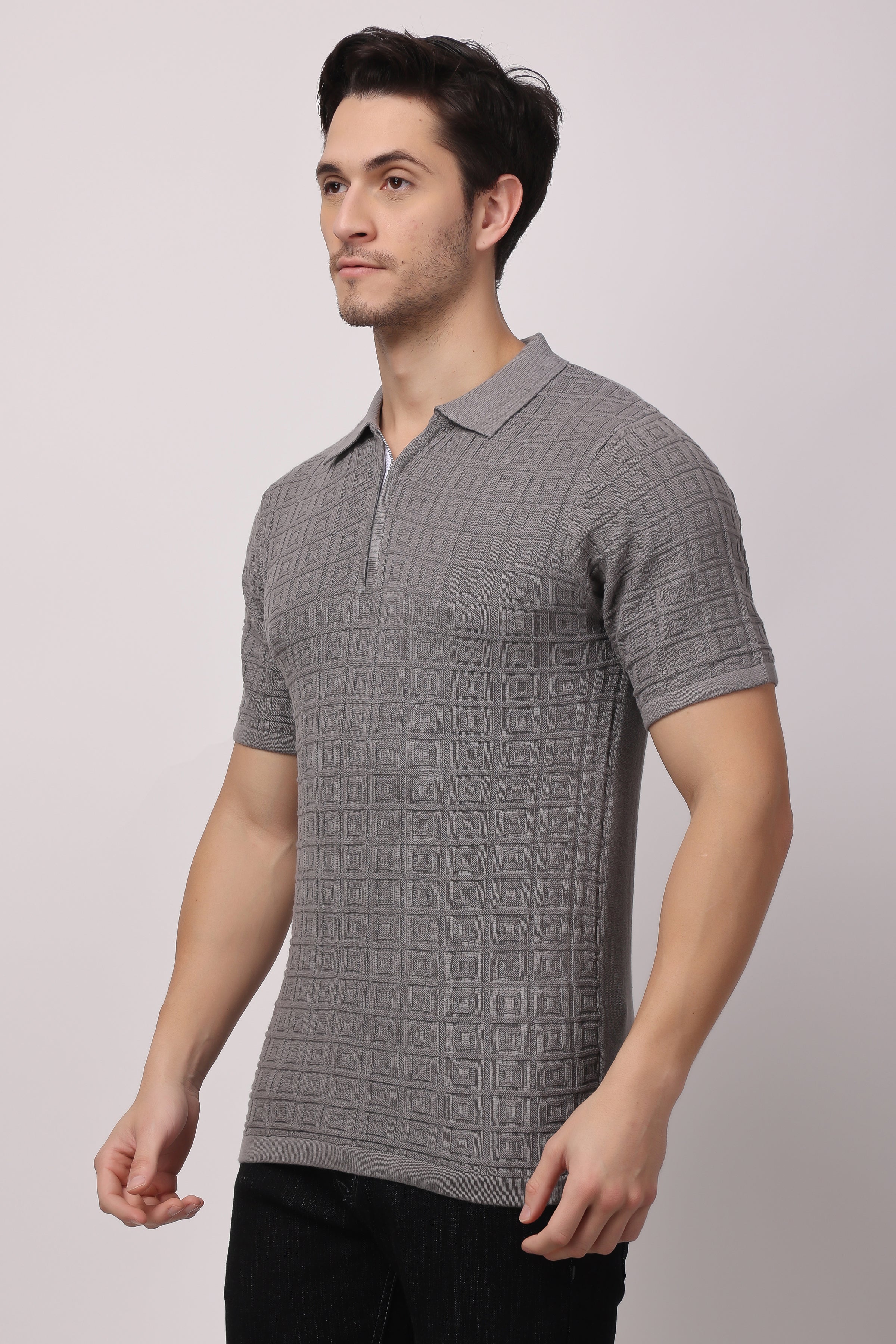 Stylox Solid Polo collar T-shirt FOR MEN - Stylox