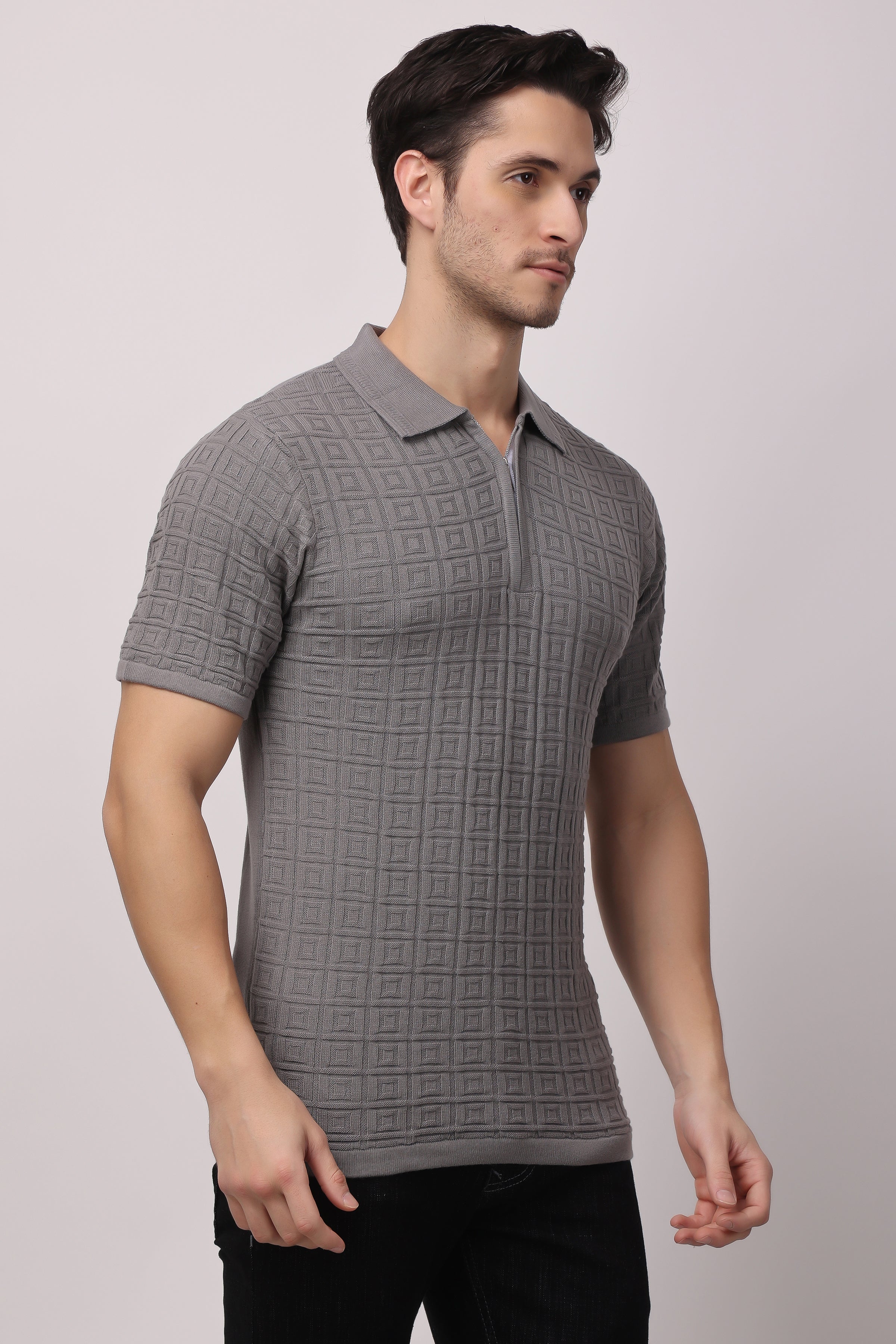 Stylox Solid Polo collar T-shirt FOR MEN - Stylox