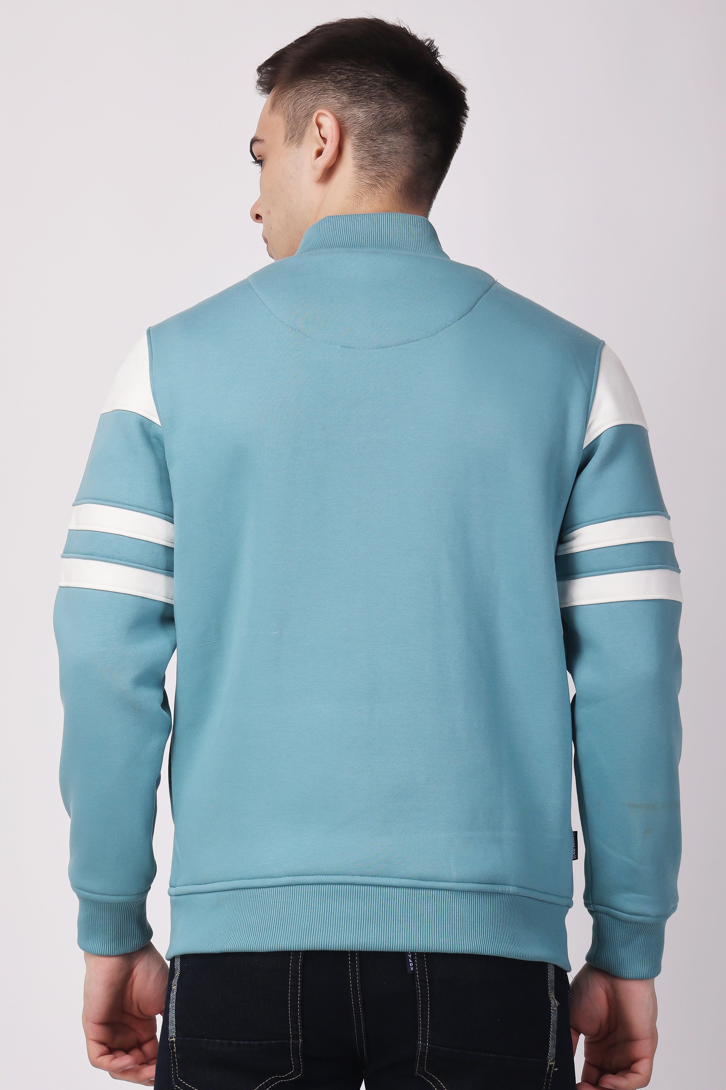 STYLOX CREW NECK SOLID JACKET FOR MEN