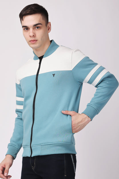 STYLOX CREW NECK SOLID JACKET FOR MEN