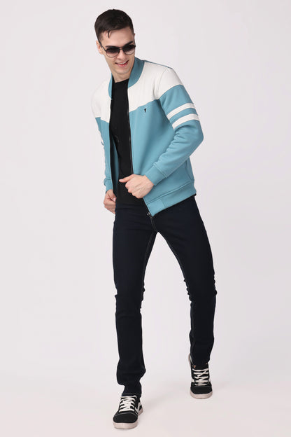 STYLOX CREW NECK SOLID JACKET FOR MEN