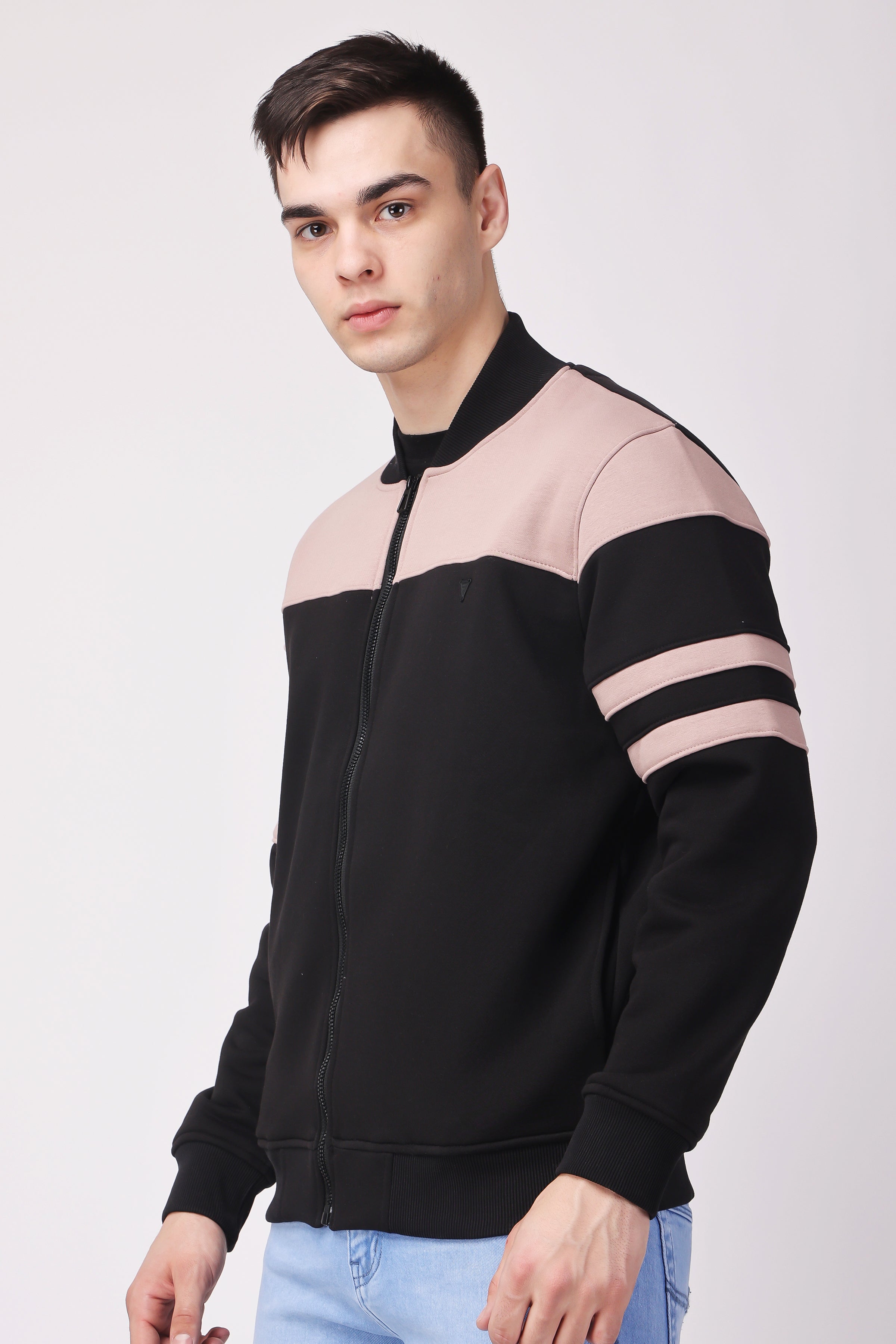STYLOX CREW NECK SOLID JACKET FOR MEN