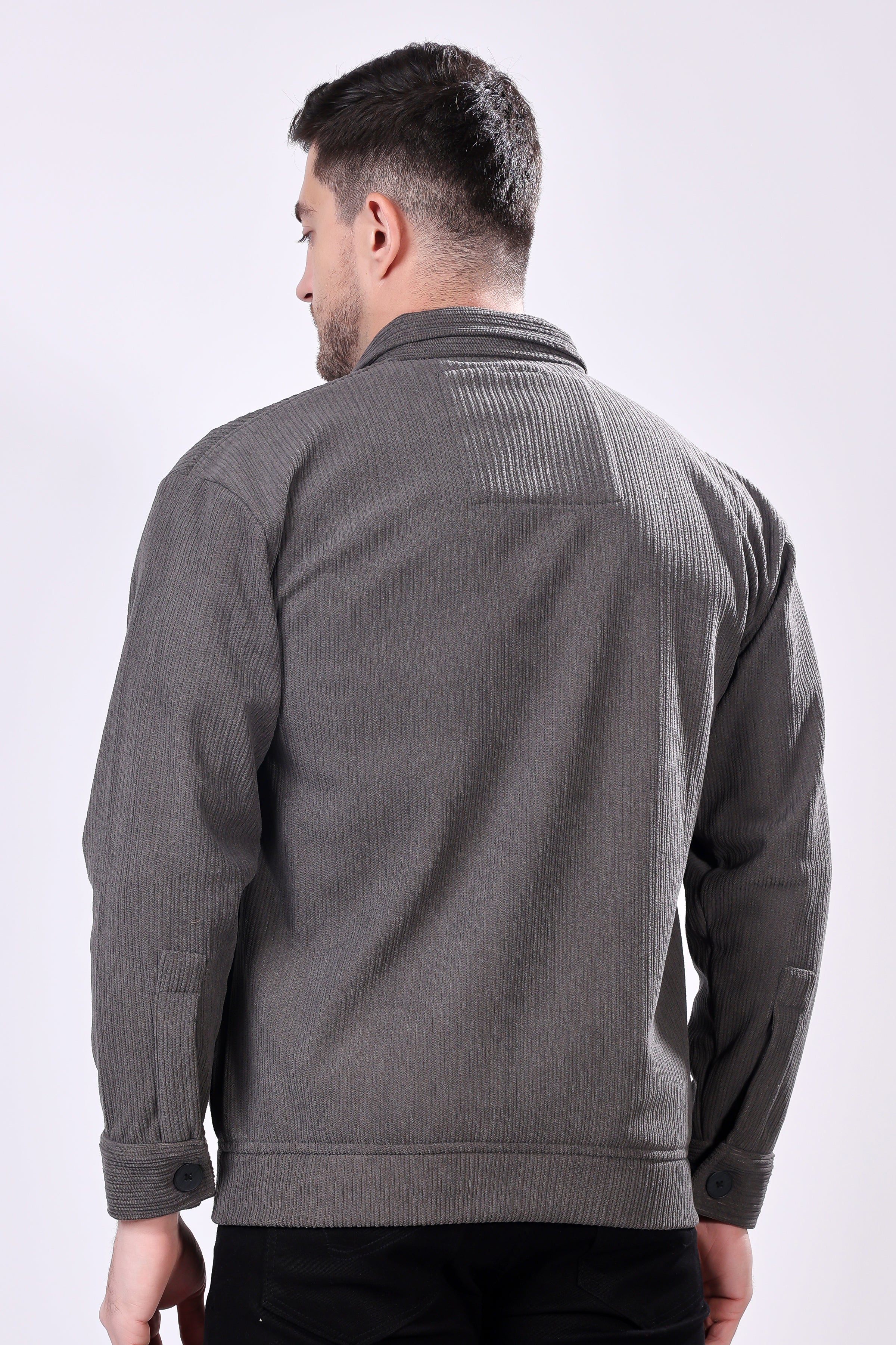 STYLOX Men's Solid Fullsleeve Fleece Shacket - Stylox