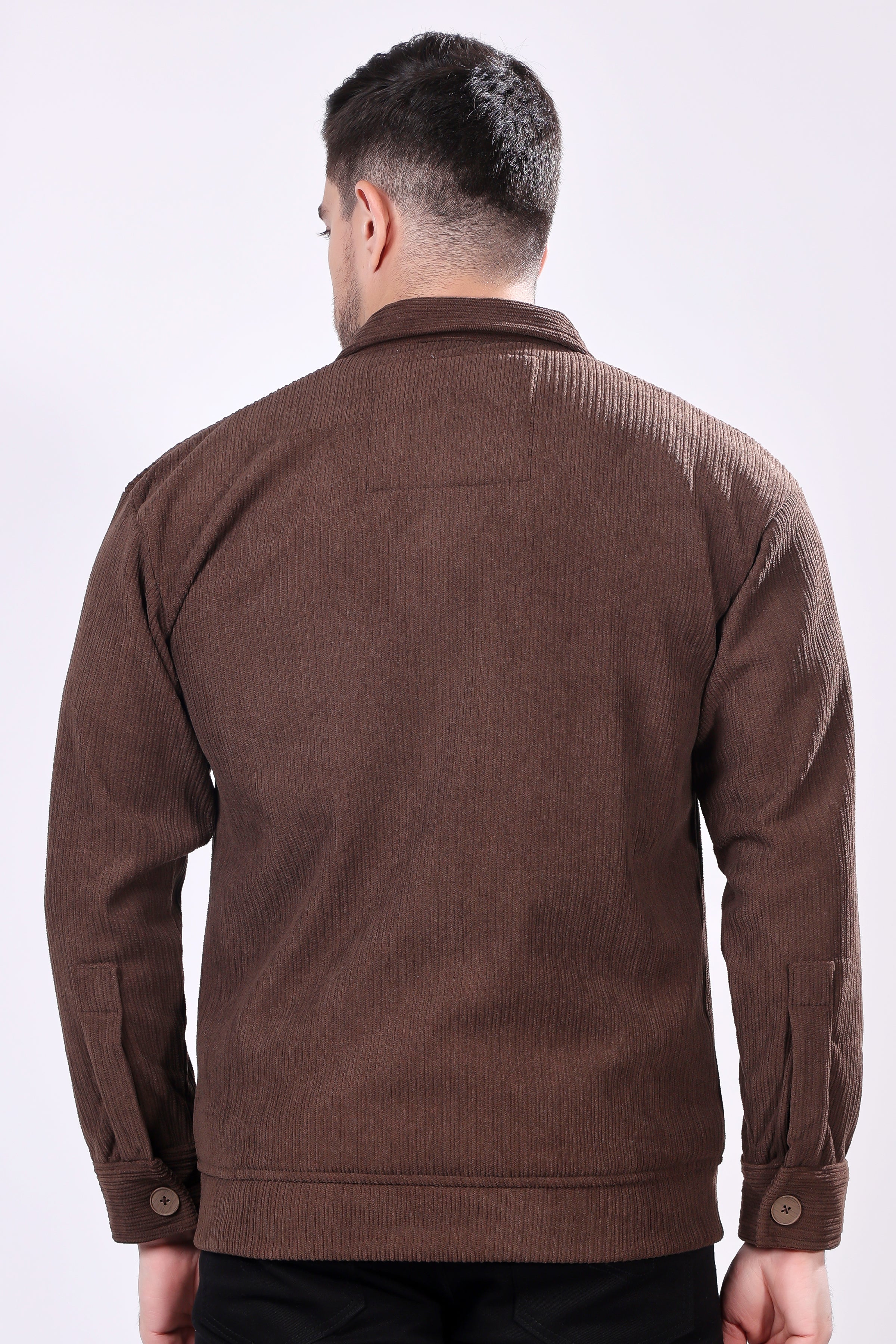 STYLOX Men's Solid Fullsleeve Fleece Shacket - Stylox