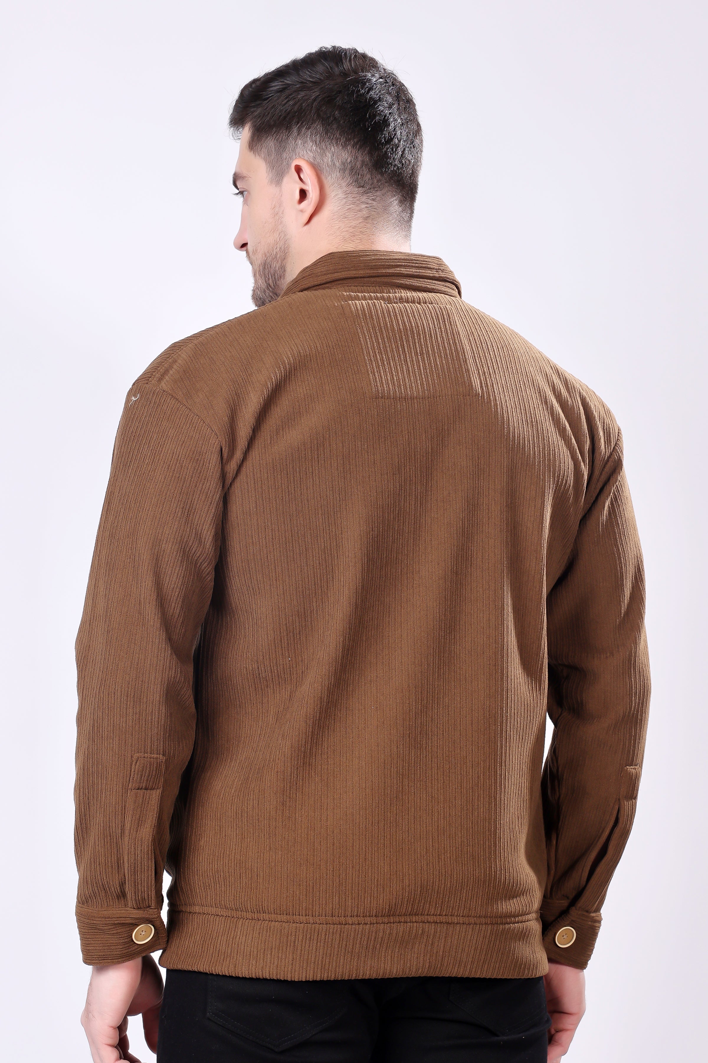 STYLOX Men's Solid Fullsleeve Fleece Shacket - Stylox