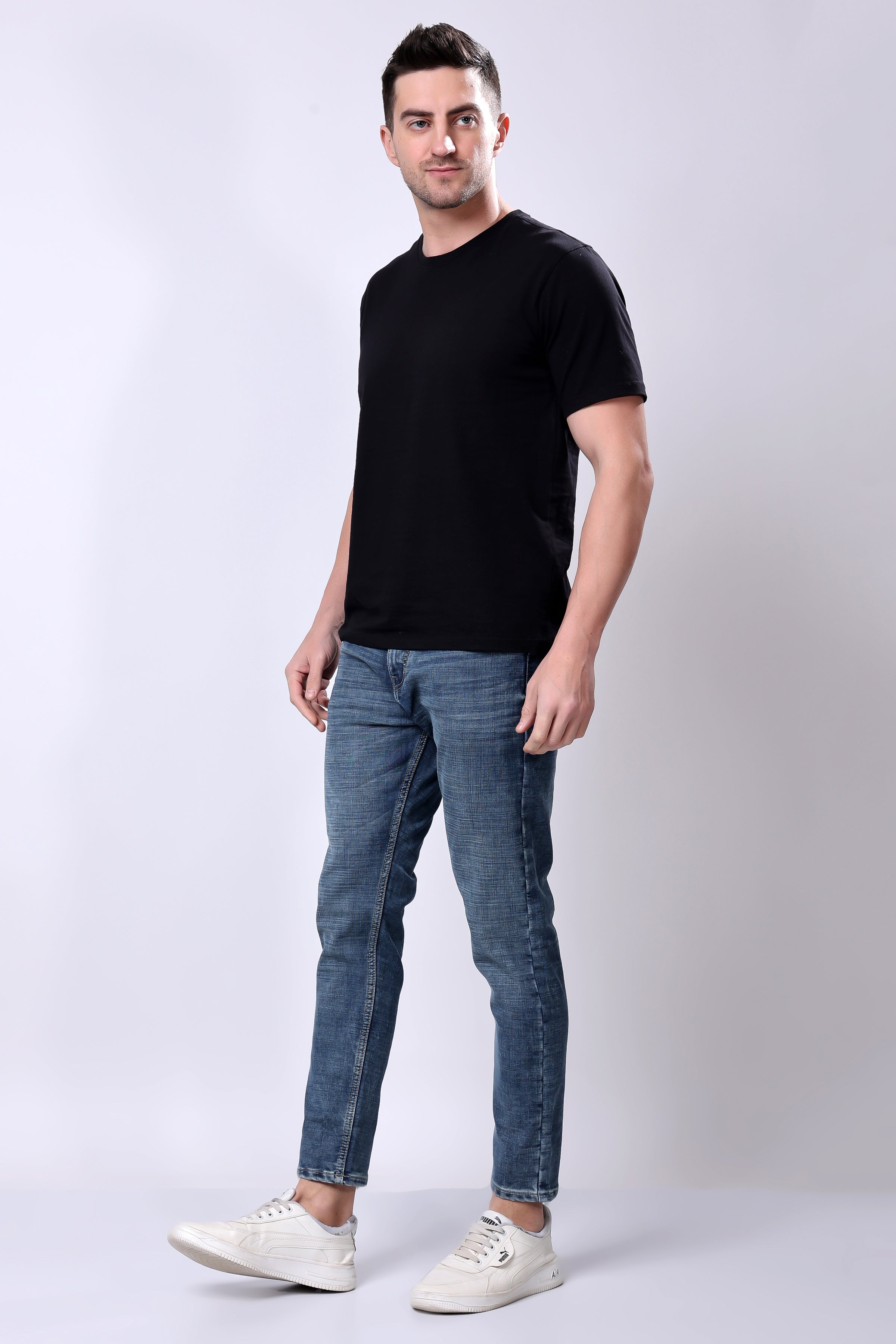 Stylox Ankle Fit Jeans for Men's | Greenish Blue | - Stylox