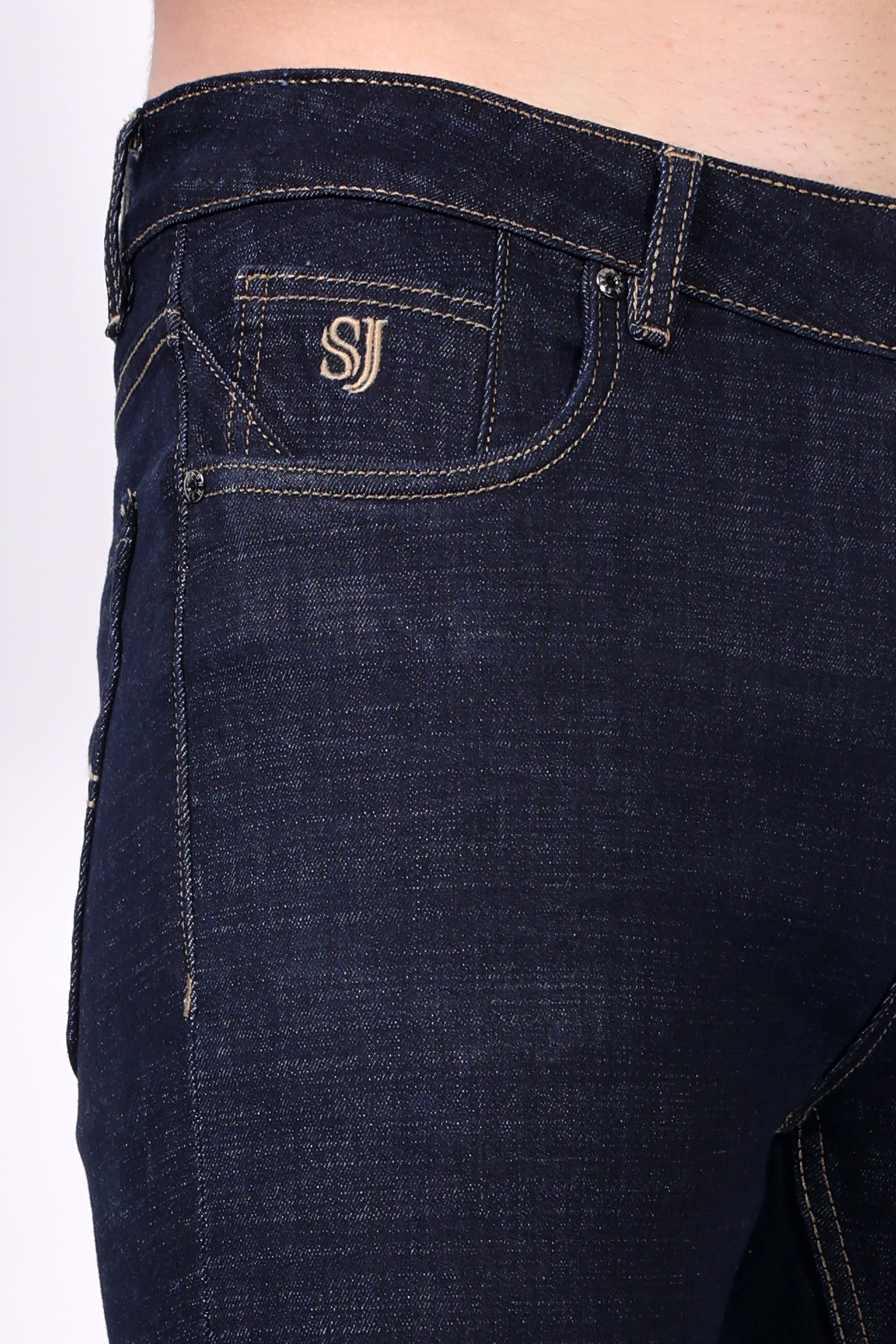 STYLOX Men’s Dark Blue Ankle Fit Jeans - Premium Denim, - Stylox