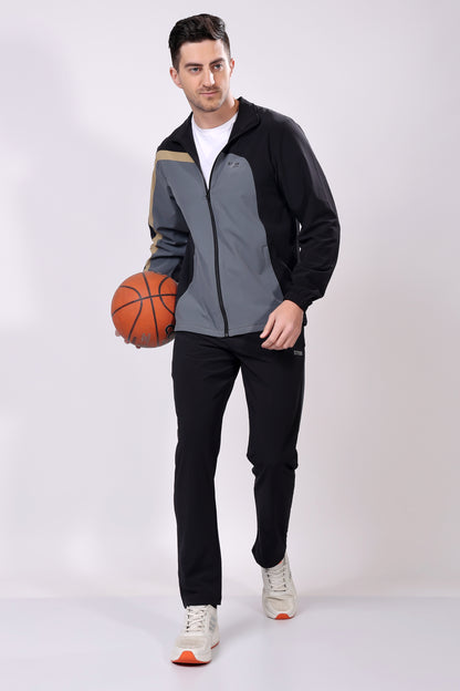 Stylox Men’s Colorblock Tracksuit | Full Zip High Neck Jacket &amp; Jogger Pants Set | Lightweight Polyester Activewear for Gym, Training &amp; Casual Wear