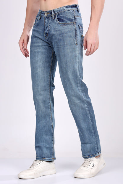 STYLOX GREENISH BLUE COMFORT FIT JEANS