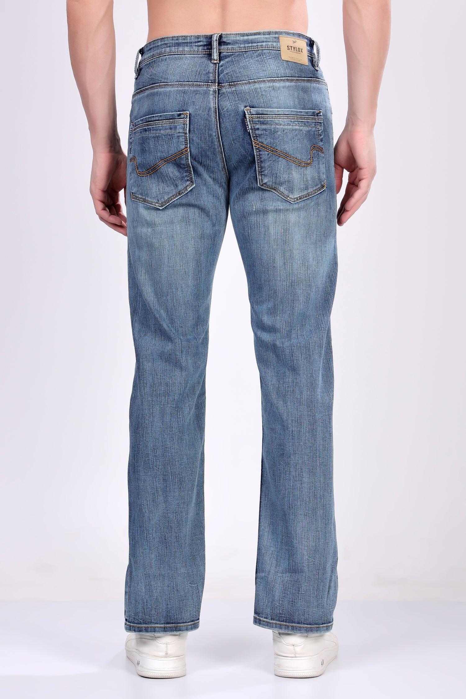 STYLOX GREENISH BLUE COMFORT FIT JEANS
