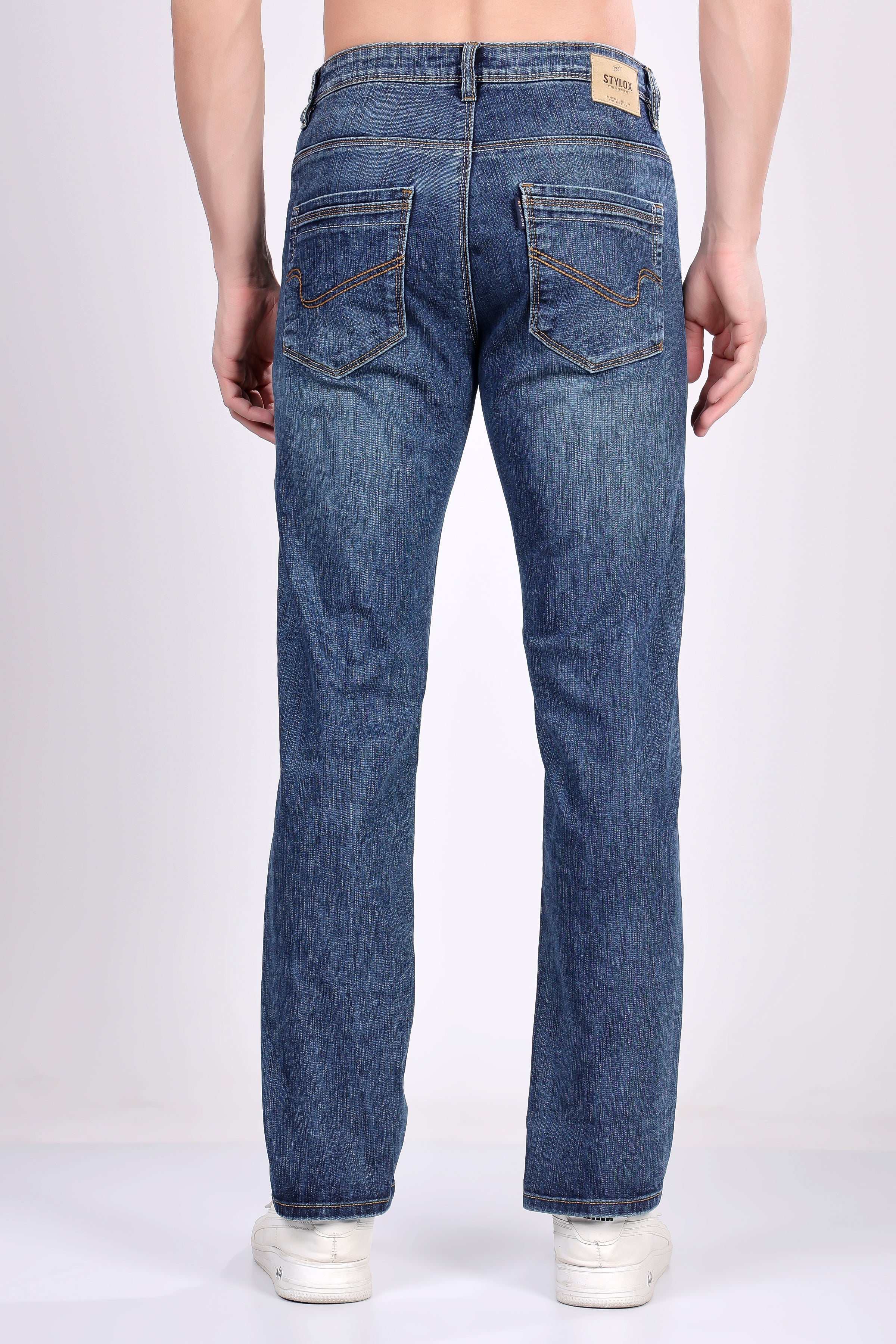 Stylox Slim Fit Denim Jeans - Dark Blue, - Stylox