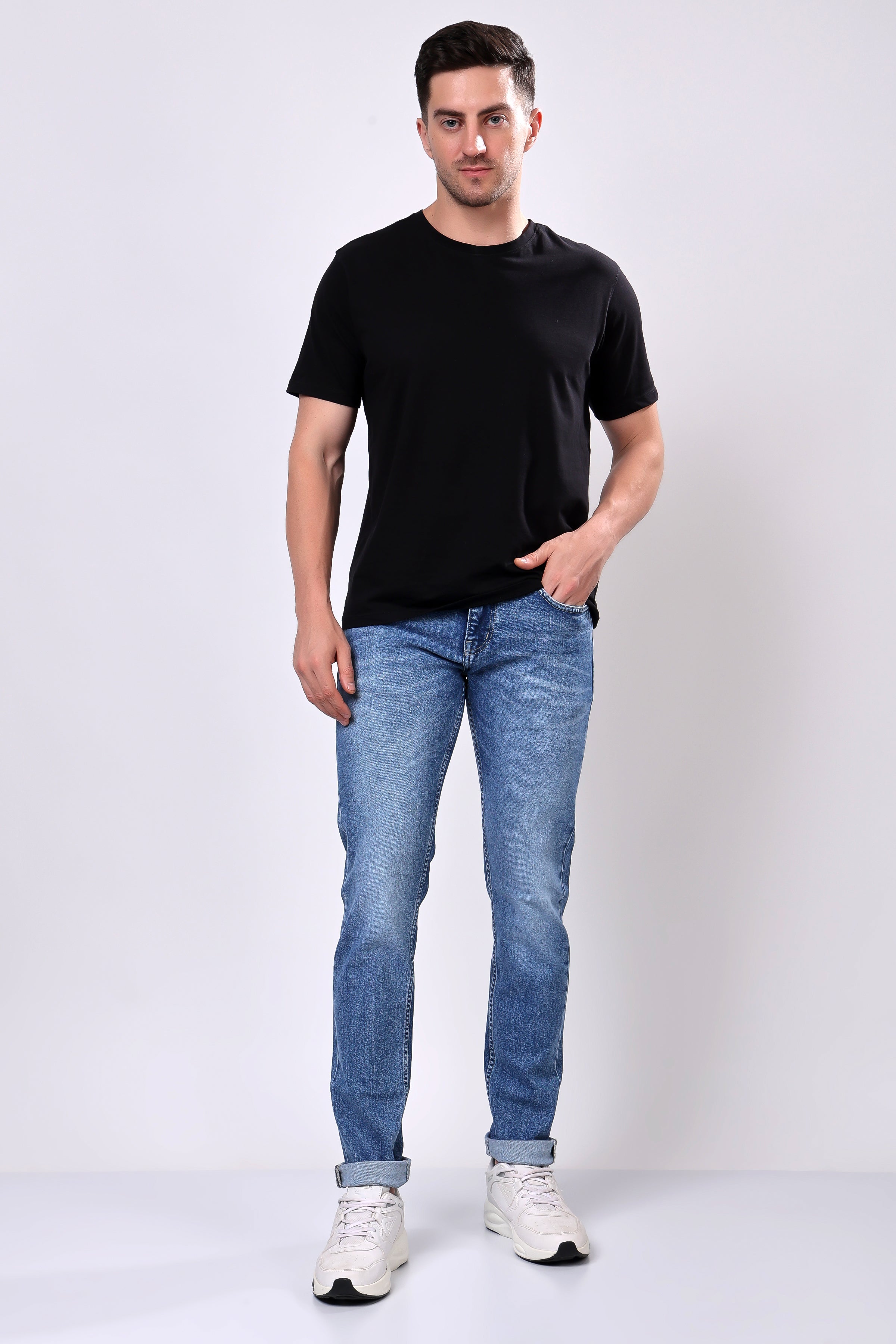 Stylox Slim Fit Jeans for Men's | Sky Blue | - Stylox