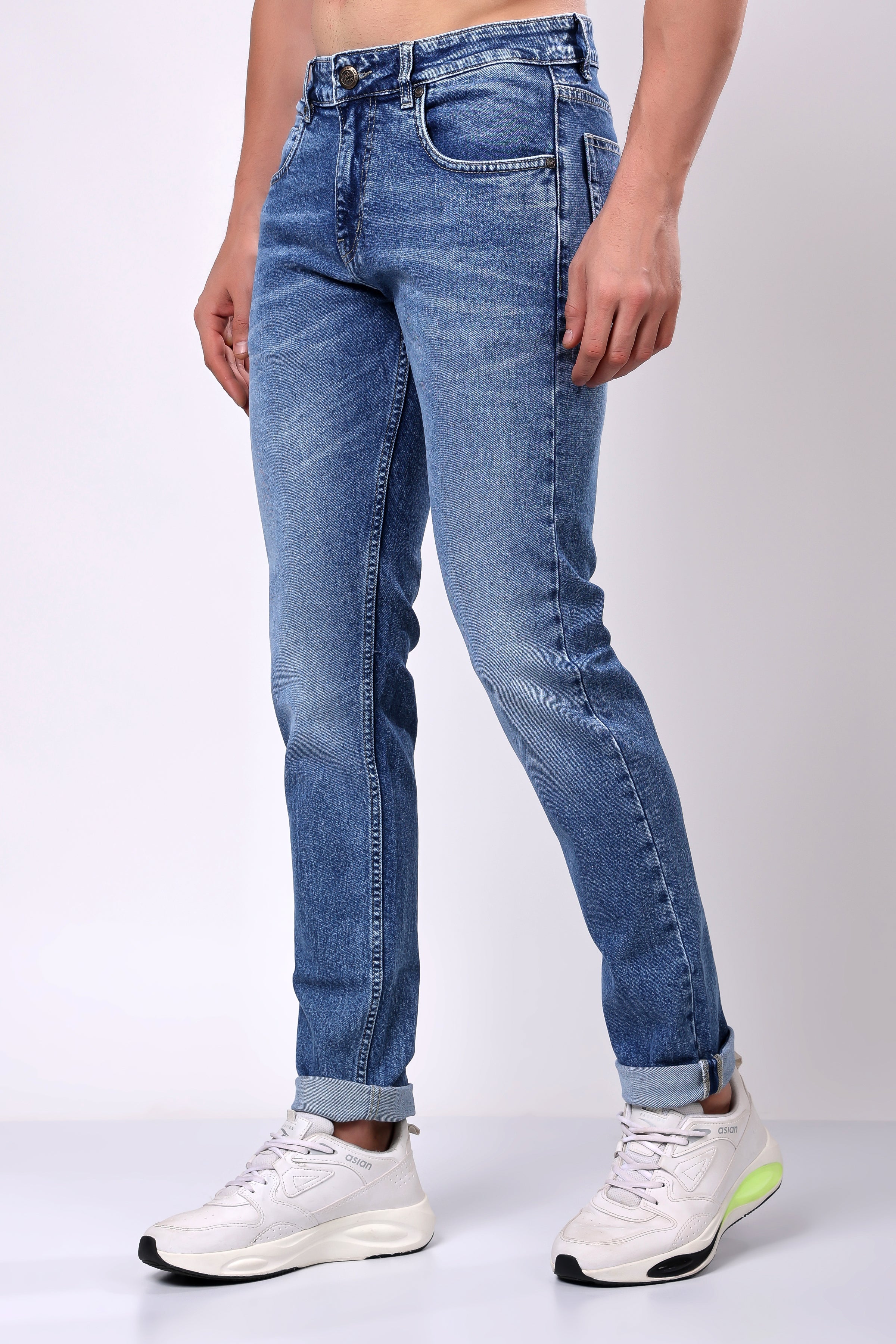 Stylox Slim Fit Jeans for Men's | Sky Blue | - Stylox