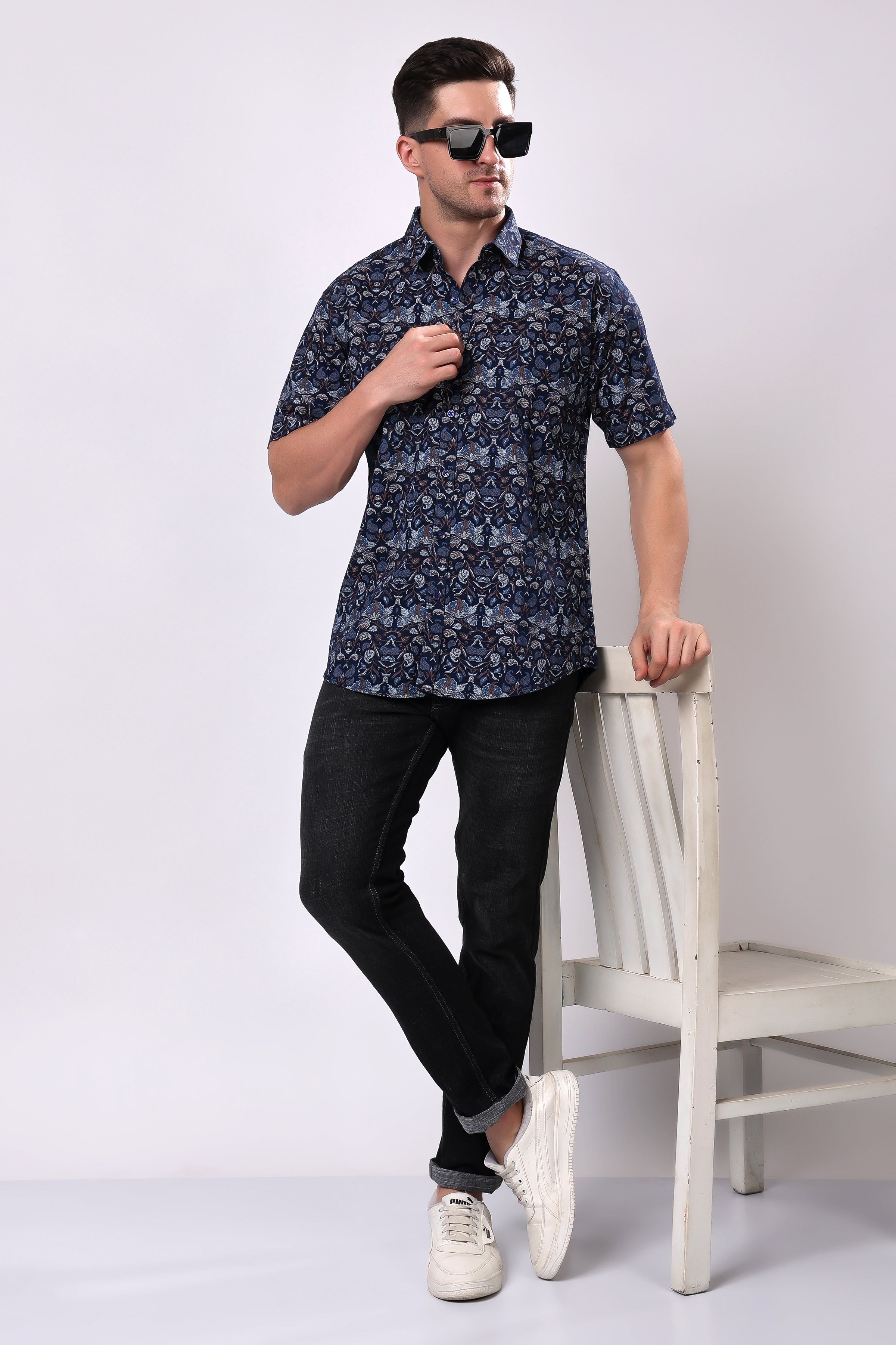 Stylox Half Sleeve Printed Casual Shirt for Men - Stylox