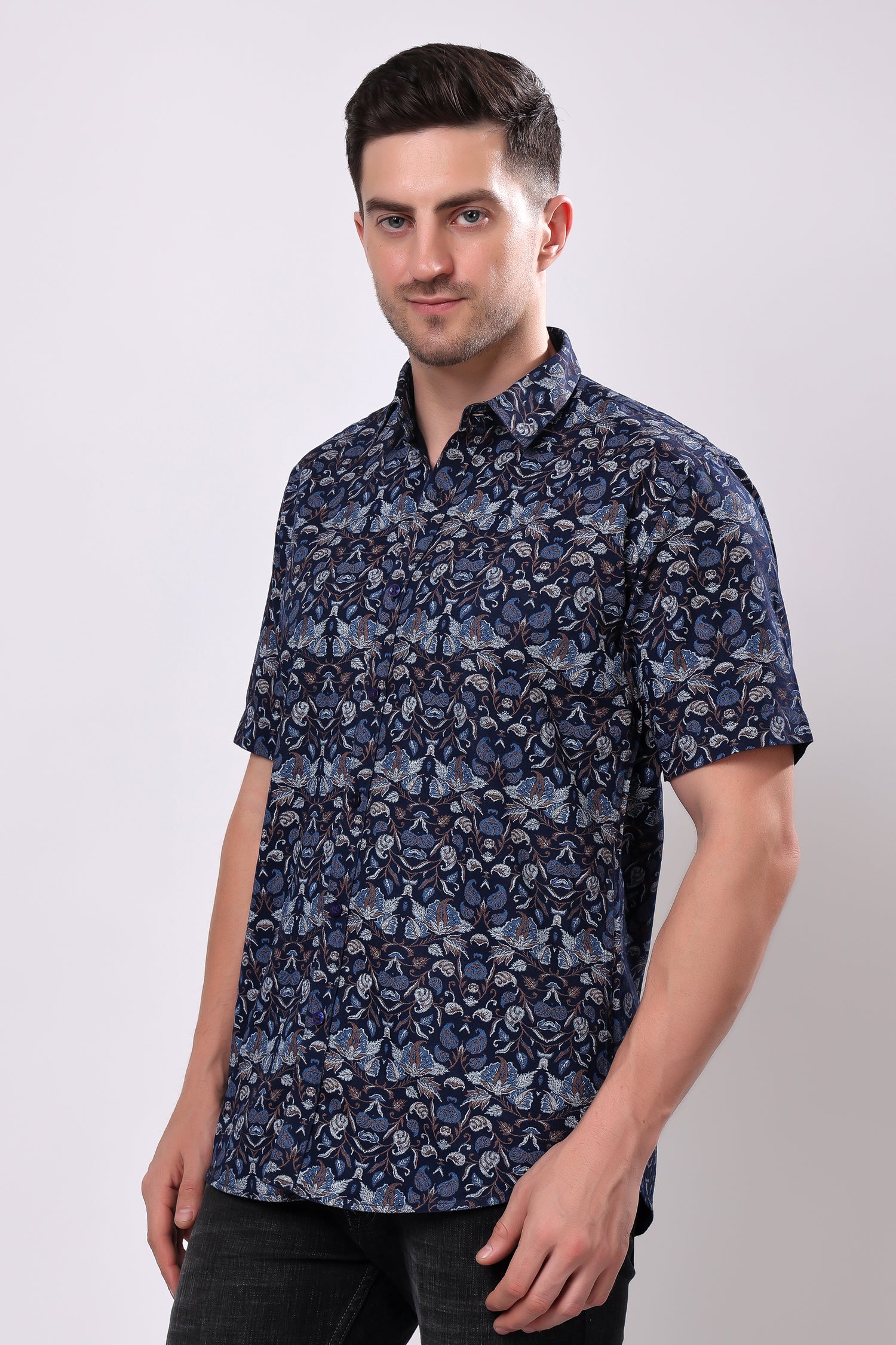 Stylox Half Sleeve Printed Casual Shirt for Men