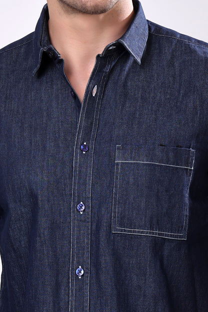 Stylox Men’s Denim Half Sleeve Casual Shirt – Classic Style &amp; Comfortable Fit