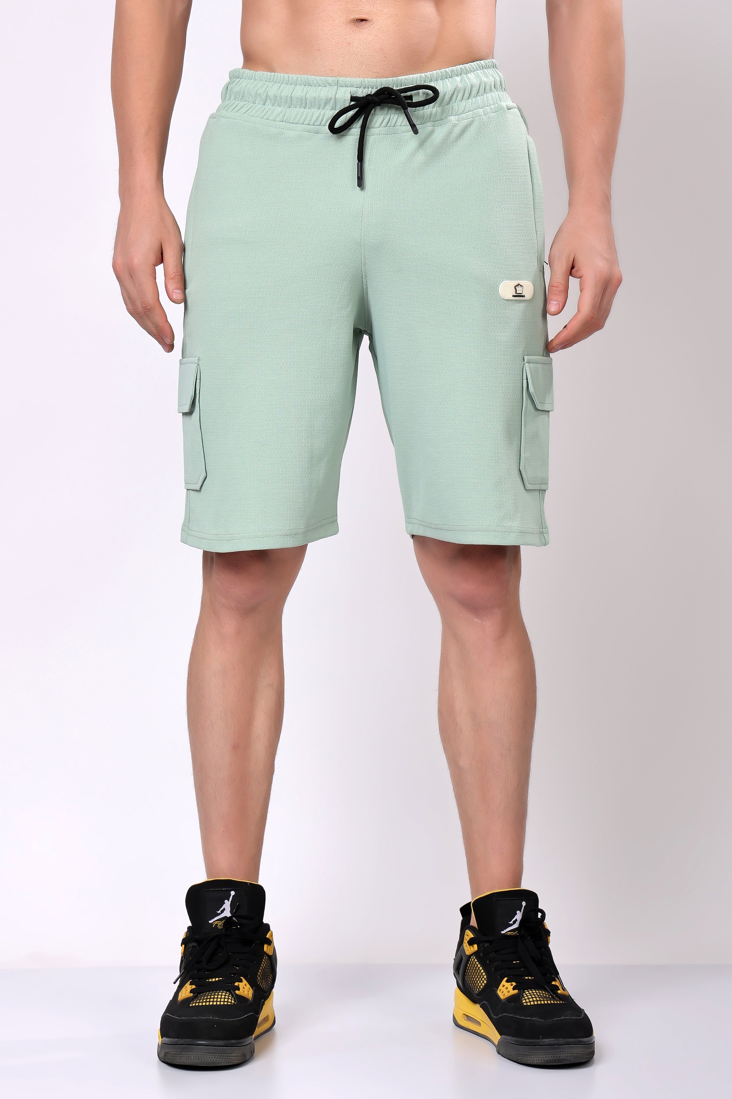 Stylox Men’s Solid Co-ord Set | Round Neck Half Sleeve T-Shirt &amp; Cargo Shorts Set | Premium Cotton Blend Summer Outfit for Casual Wear