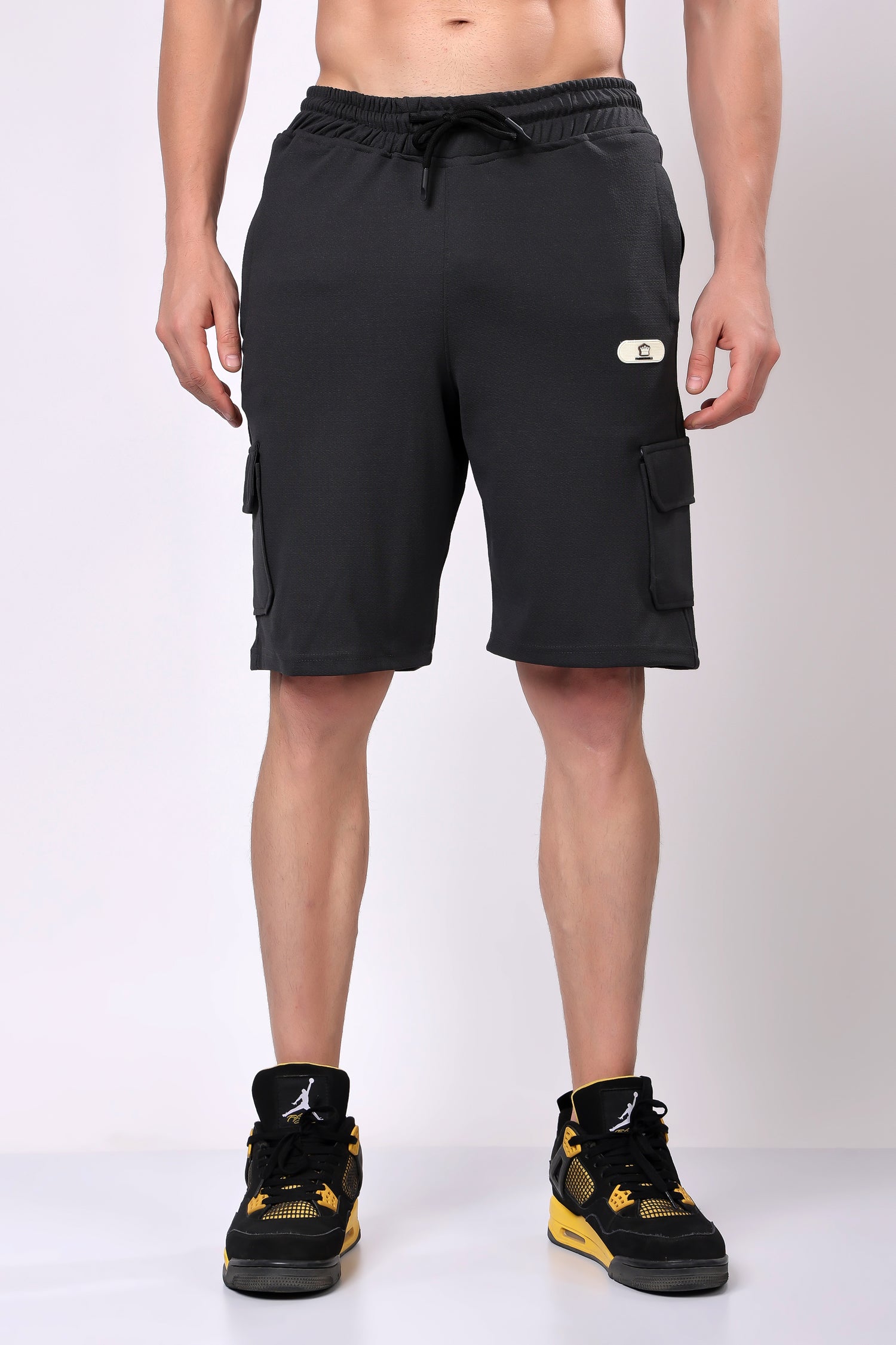 Stylox Men’s Solid Co-ord Set | Round Neck Half Sleeve T-Shirt &amp; Cargo Shorts Set | Premium Cotton Blend Summer Outfit for Casual Wear