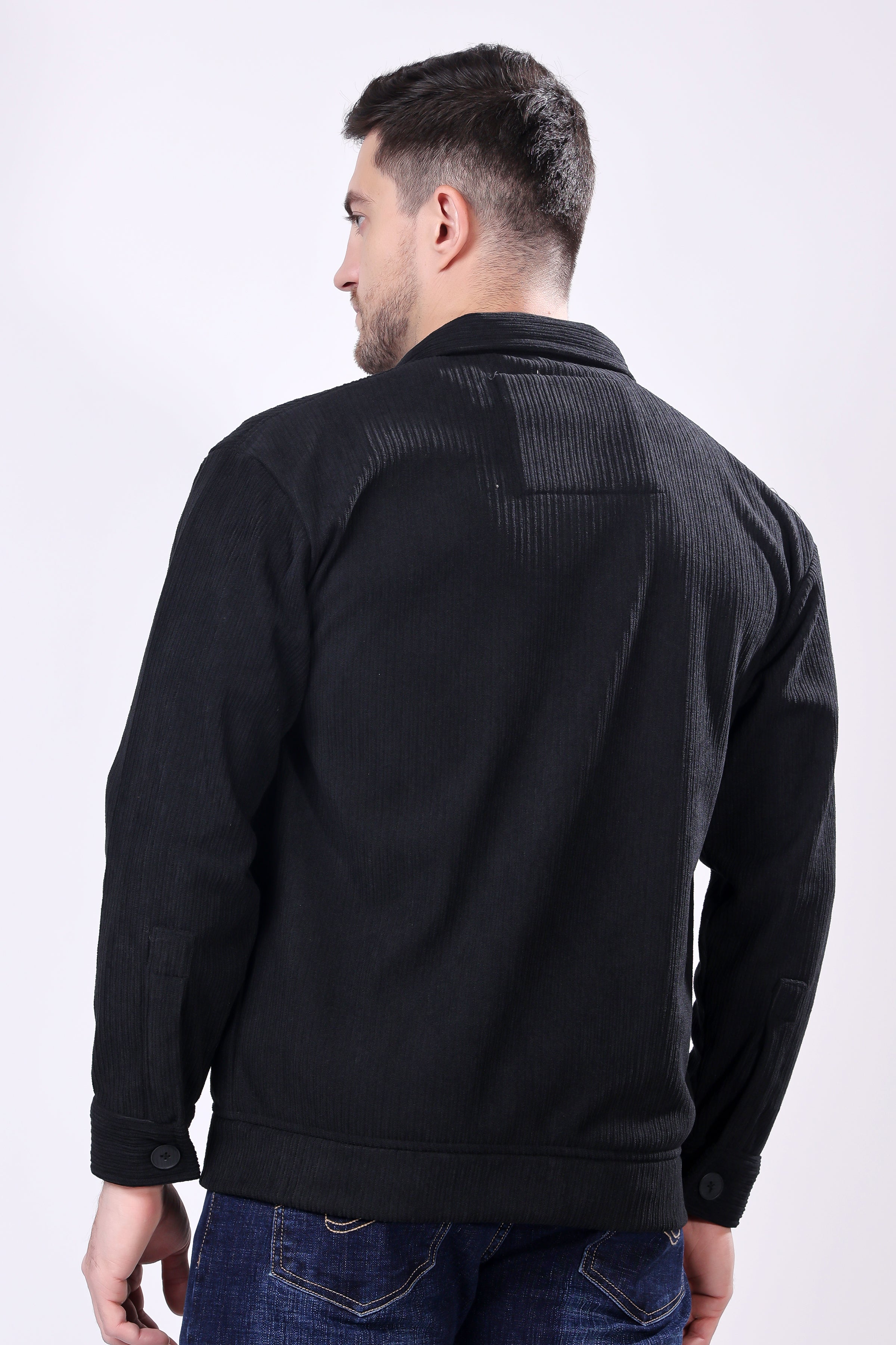 STYLOX Men's Solid Fullsleeve Fleece Shacket - Stylox