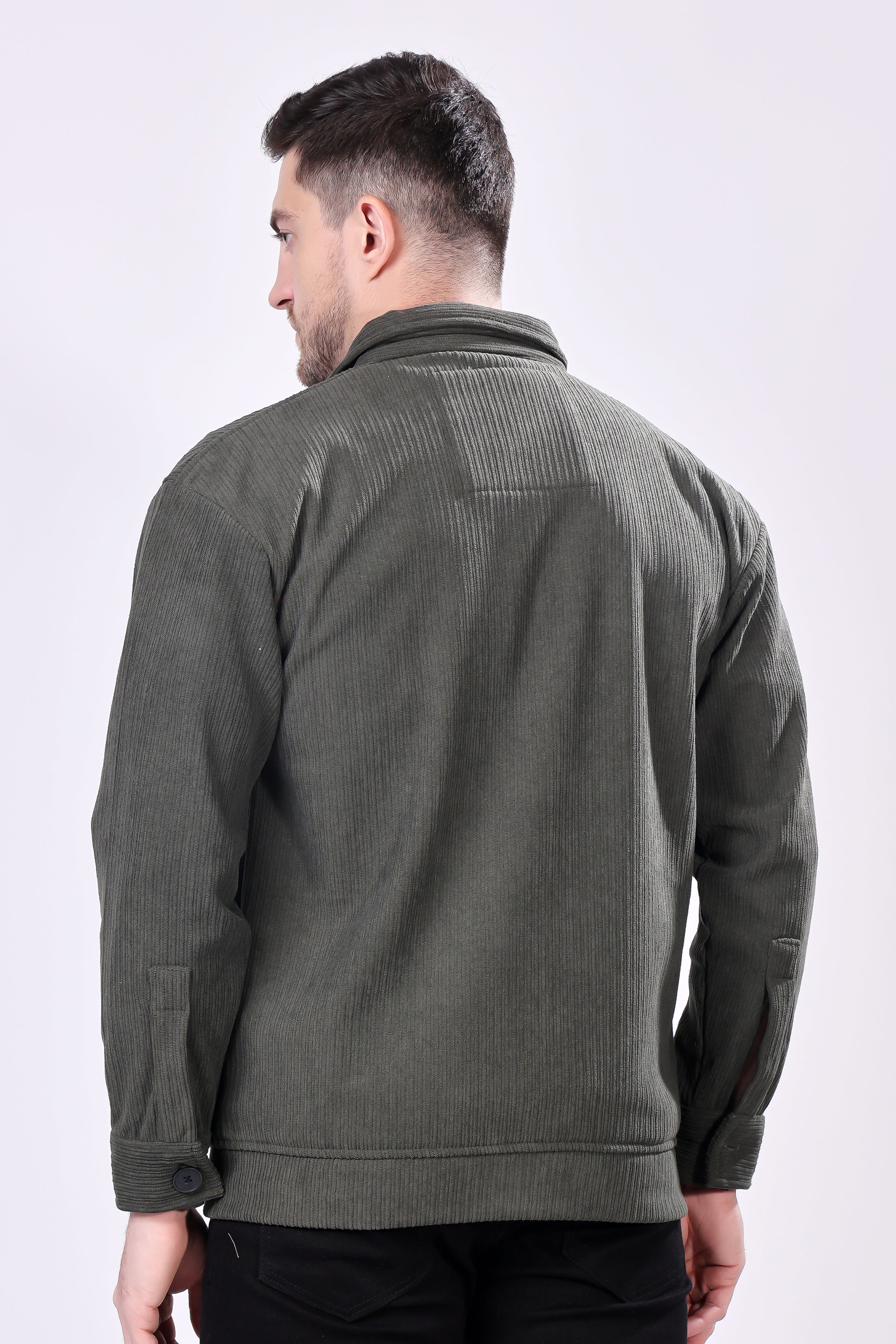 STYLOX Men's Solid Fullsleeve Fleece Shacket - Stylox