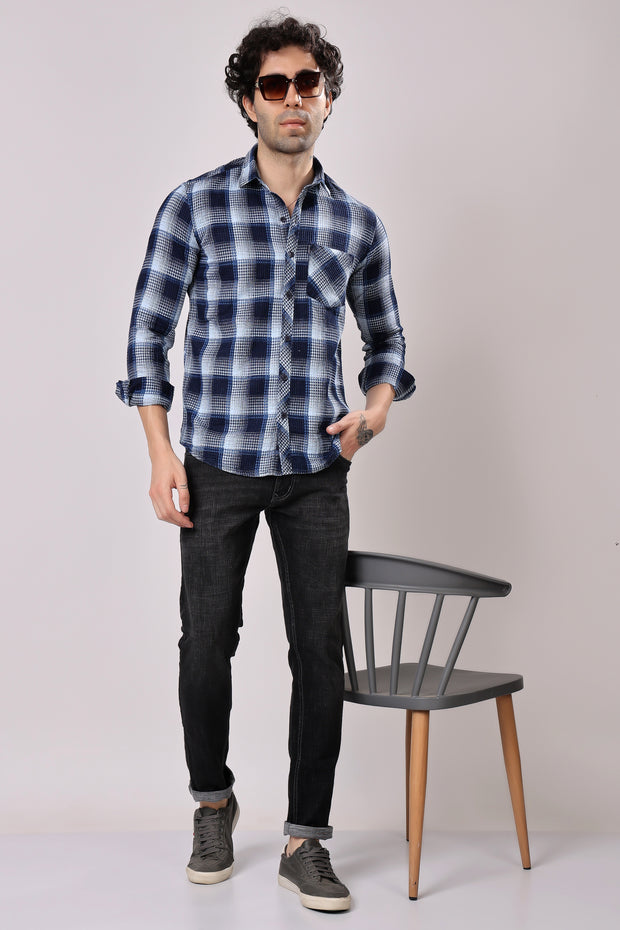 Stylox Denim Check Shirt