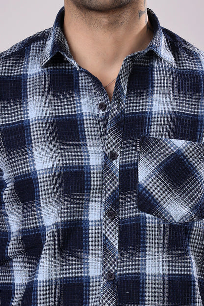 Stylox Denim Check Shirt | Full Sleeves