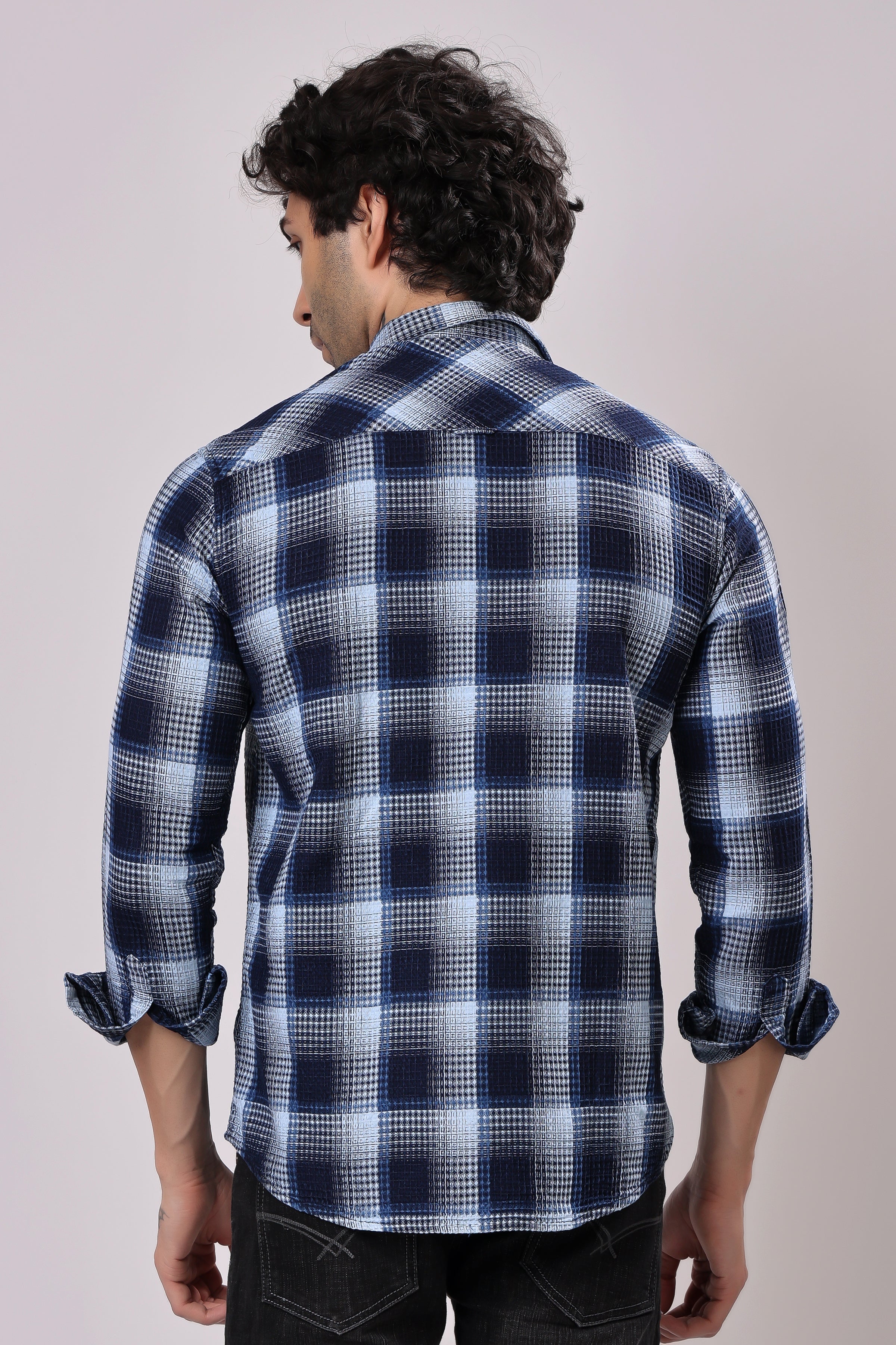 Stylox Denim Check Shirt | Full Sleeves - Stylox