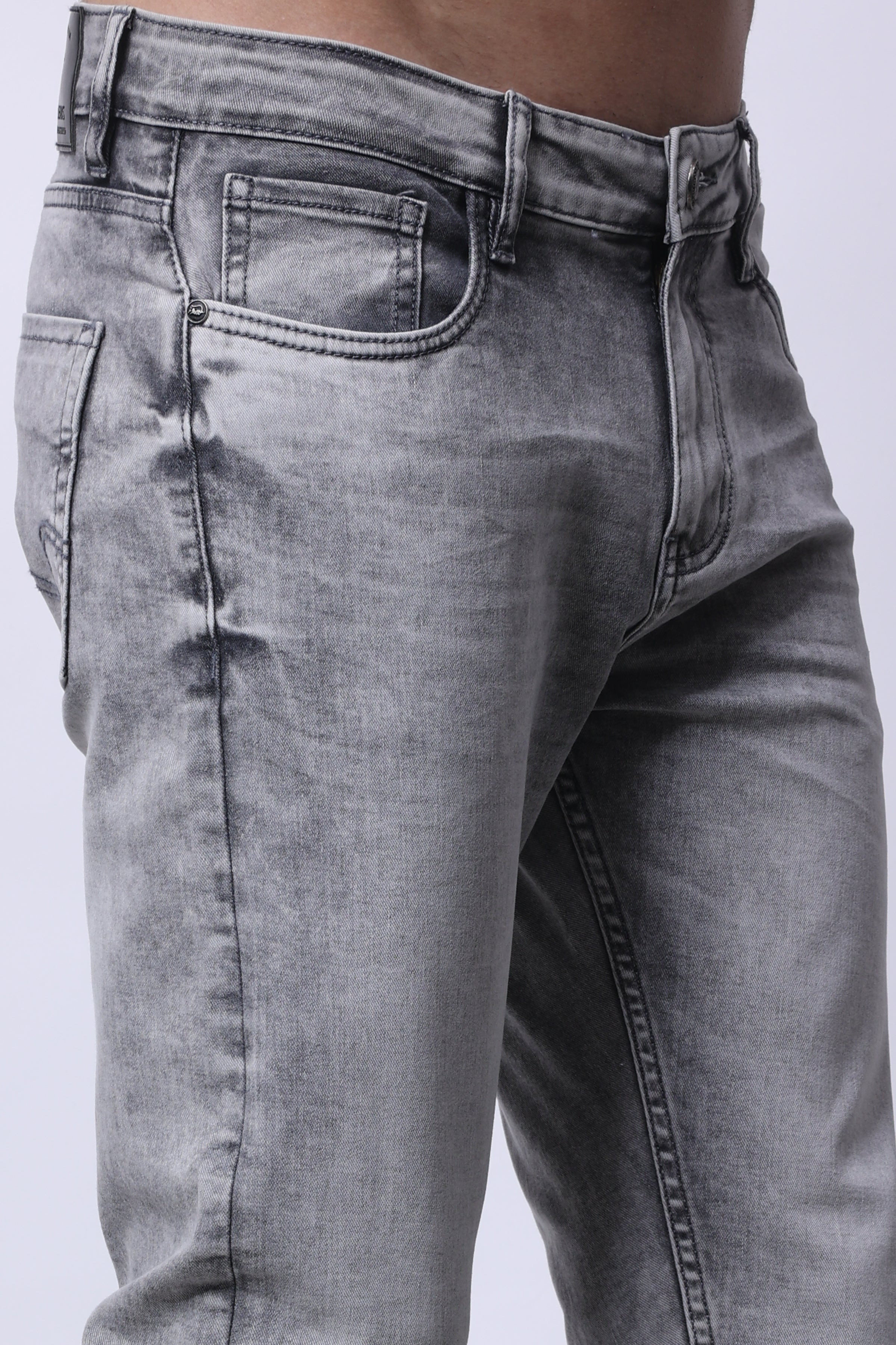 STYLOX Men’s Light Grey Ankle Fit Jeans - Premium Denim, - 5310-10819 - Stylox