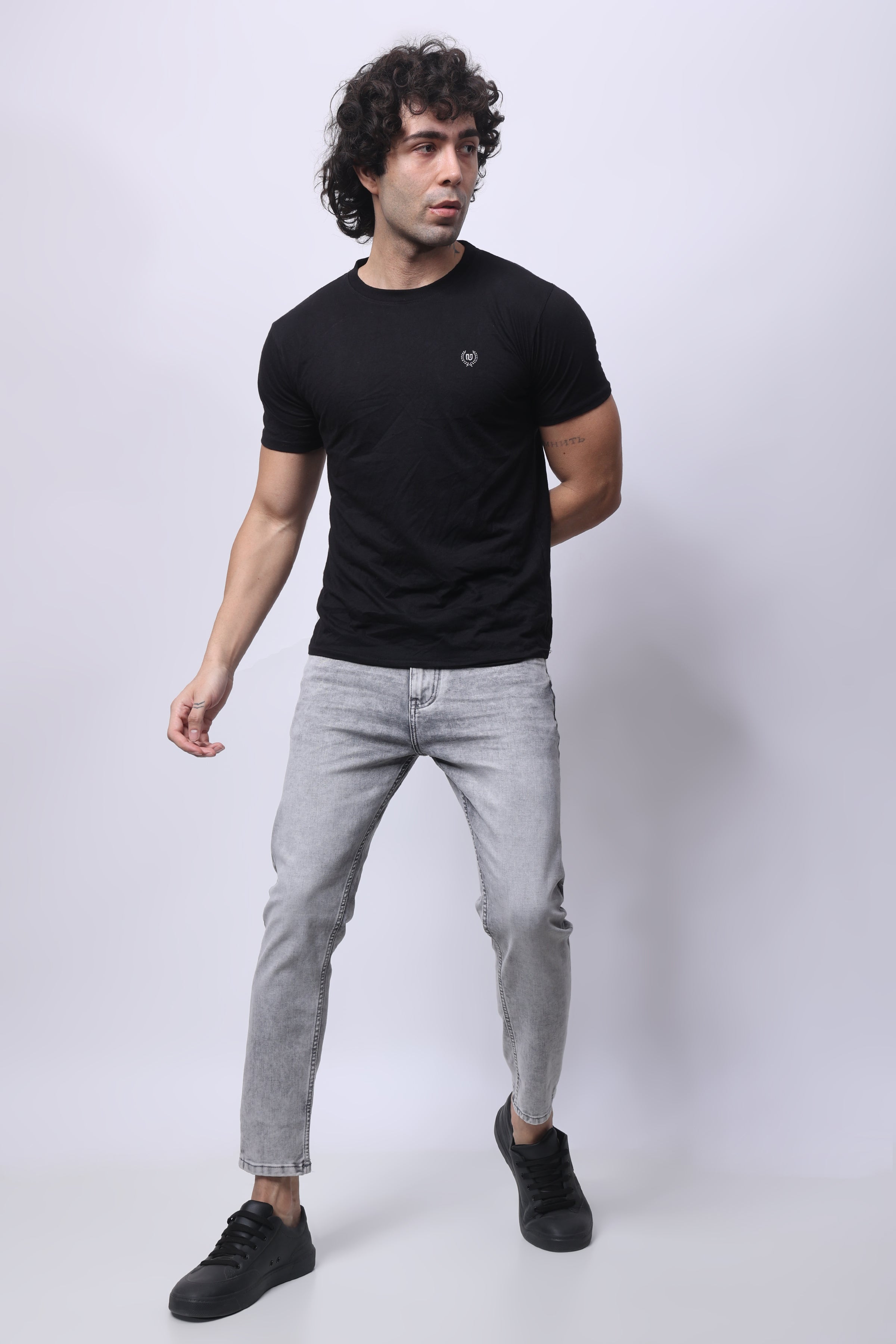 STYLOX Men’s Light Grey Ankle Fit Jeans - Premium Denim, - 5310-10819 - Stylox