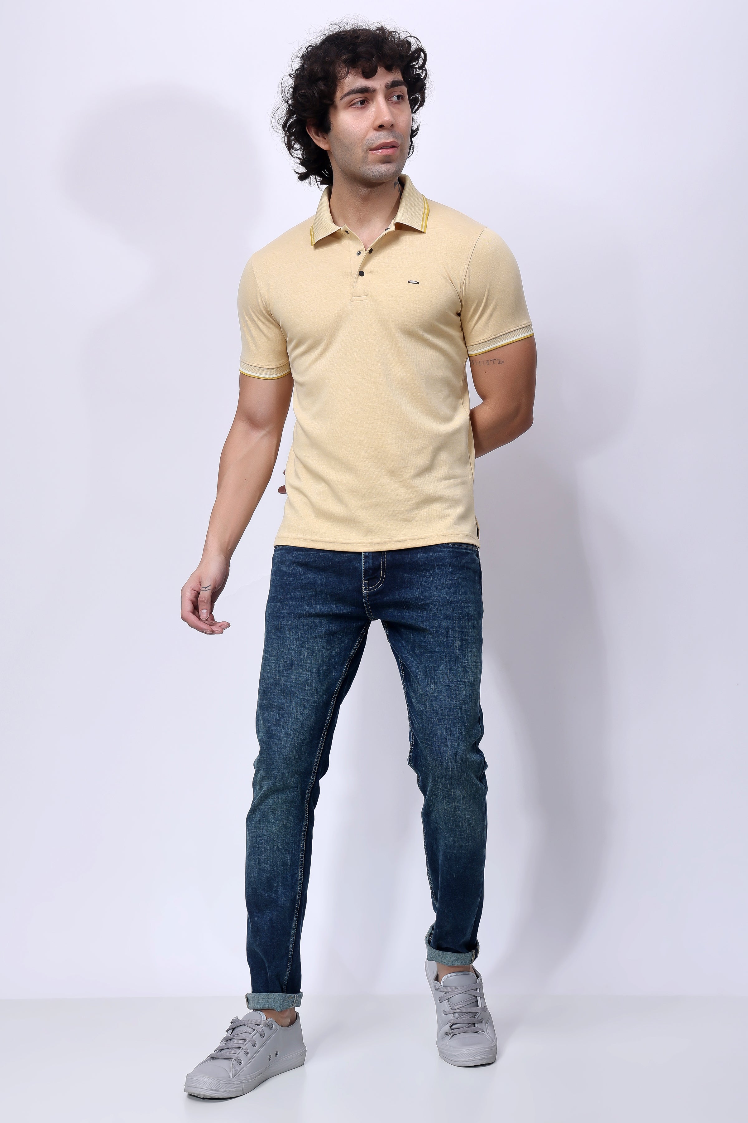 STYLOX Men's Half Sleeve Solid Polo T-shirt - Stylox
