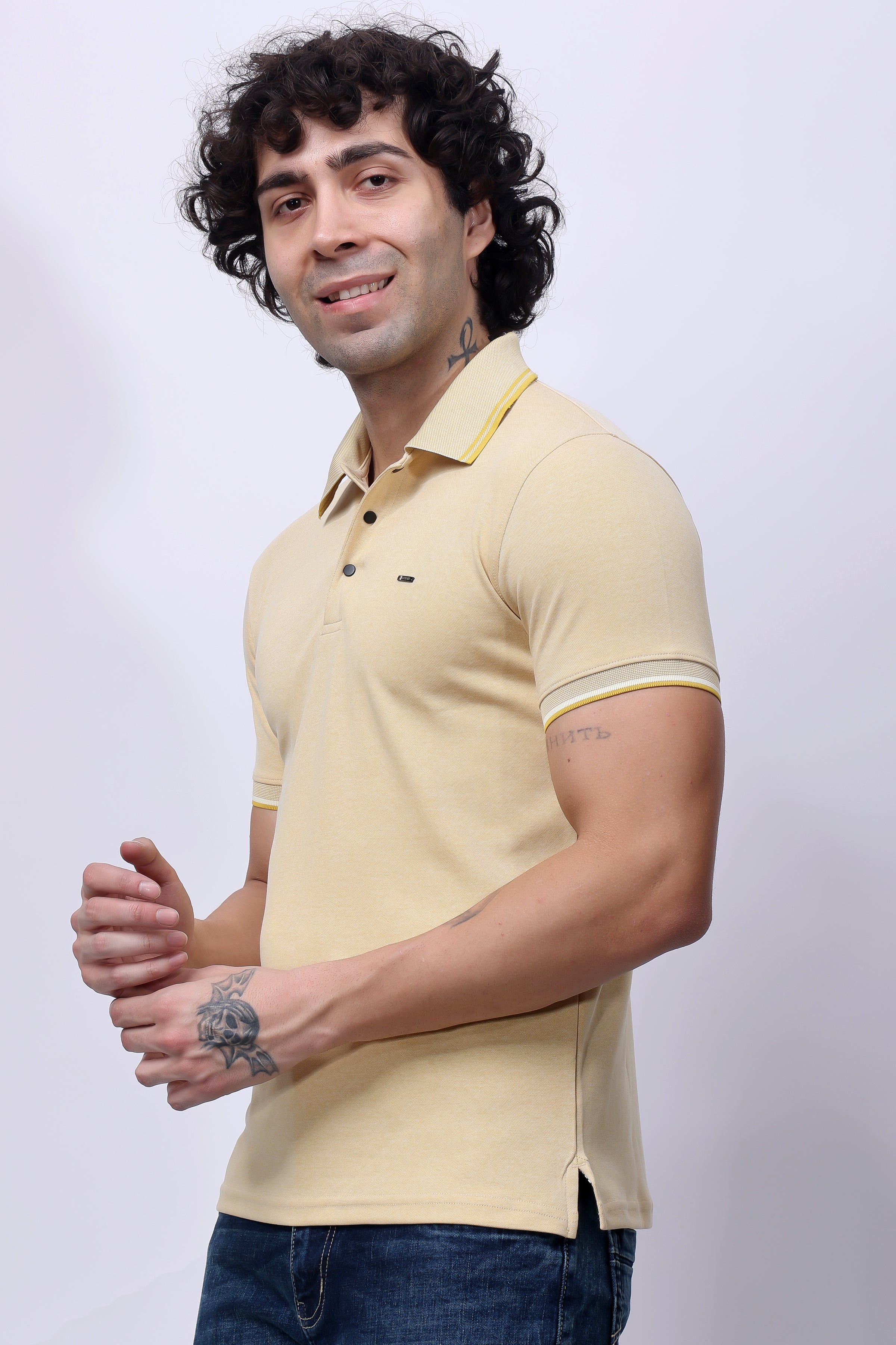 STYLOX Men's Half Sleeve Solid Polo T-shirt - Stylox