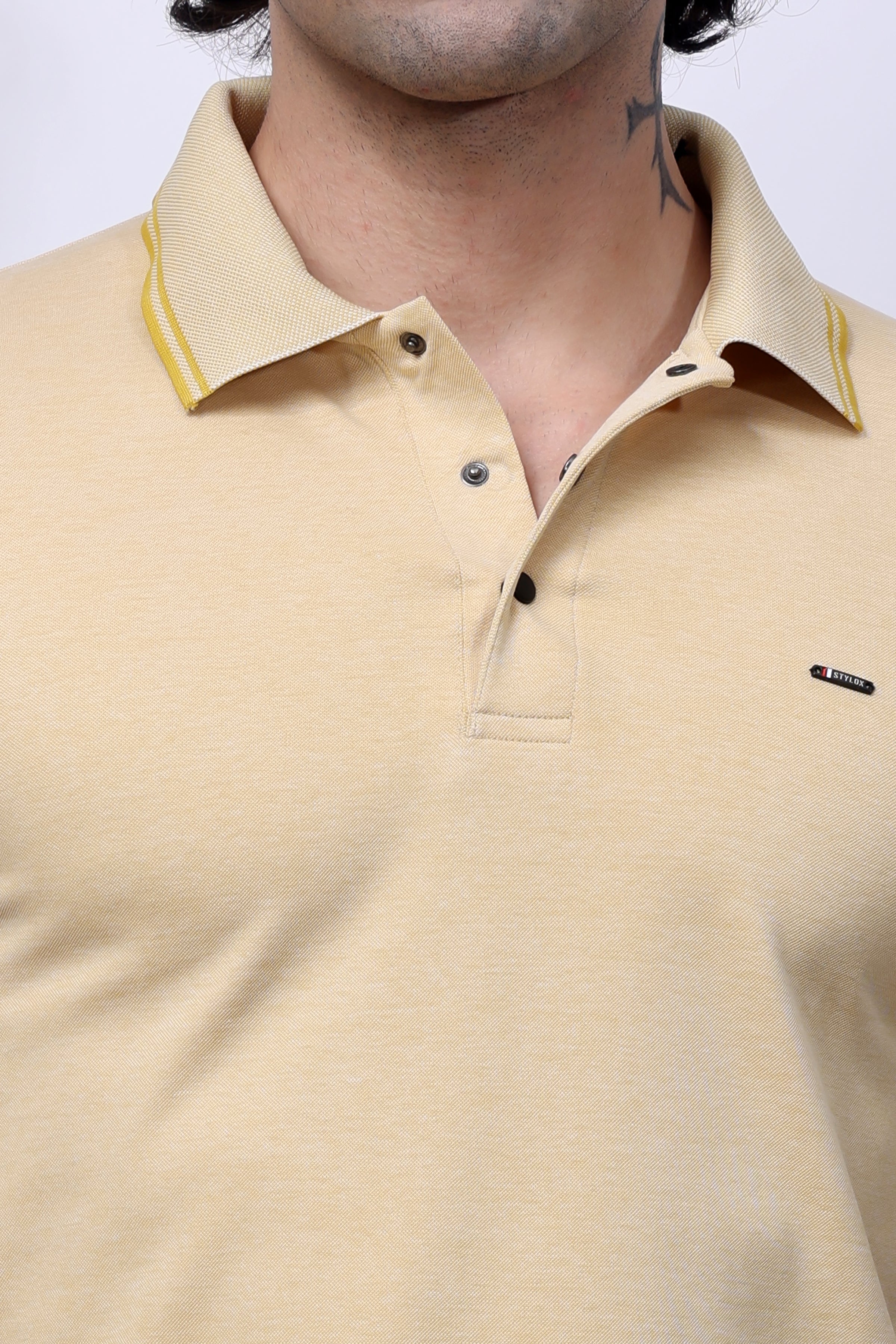 STYLOX Men's Half Sleeve Solid Polo T-shirt - Stylox