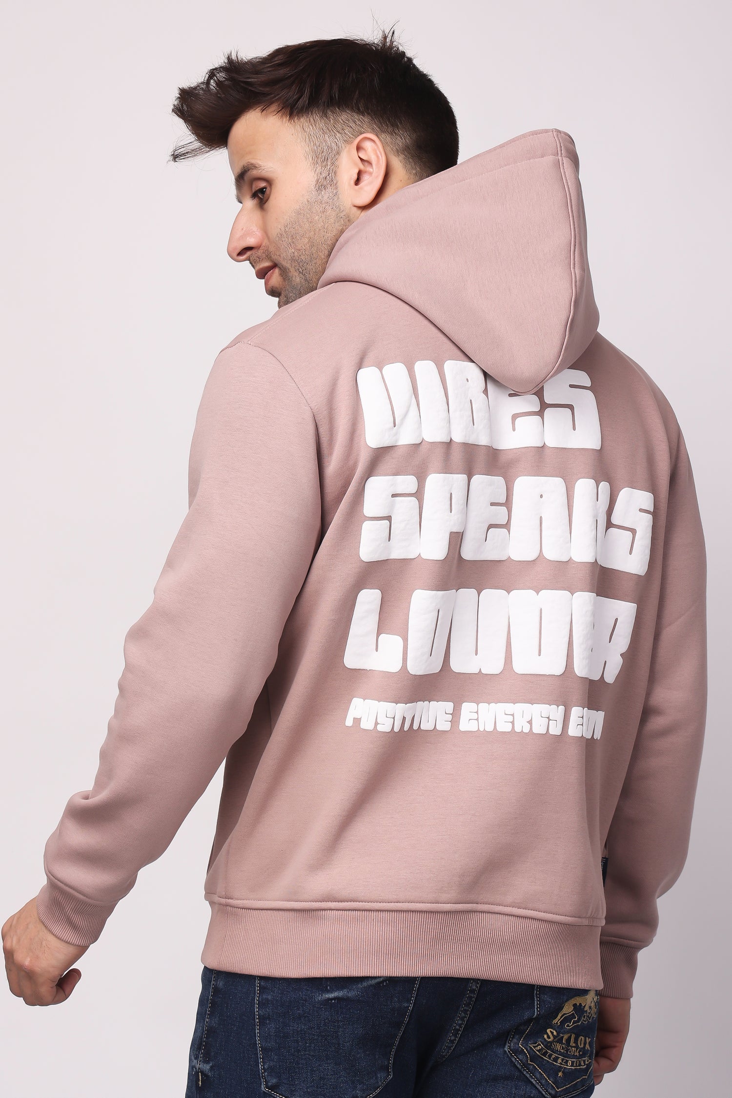 STYLOX GOOD VIBES PRINTED HOODIE