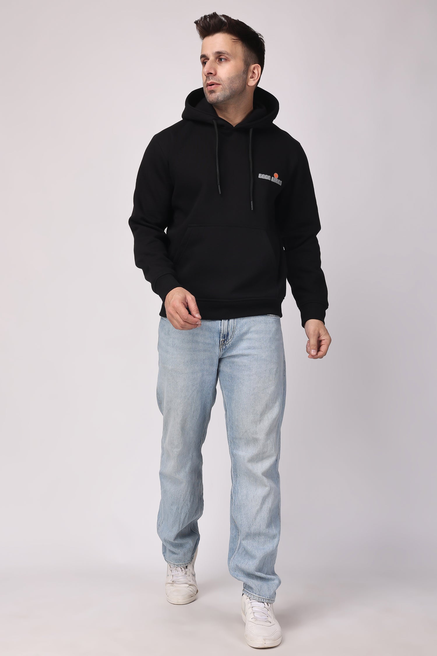 STYLOX GOOD VIBES PRINTED HOODIE