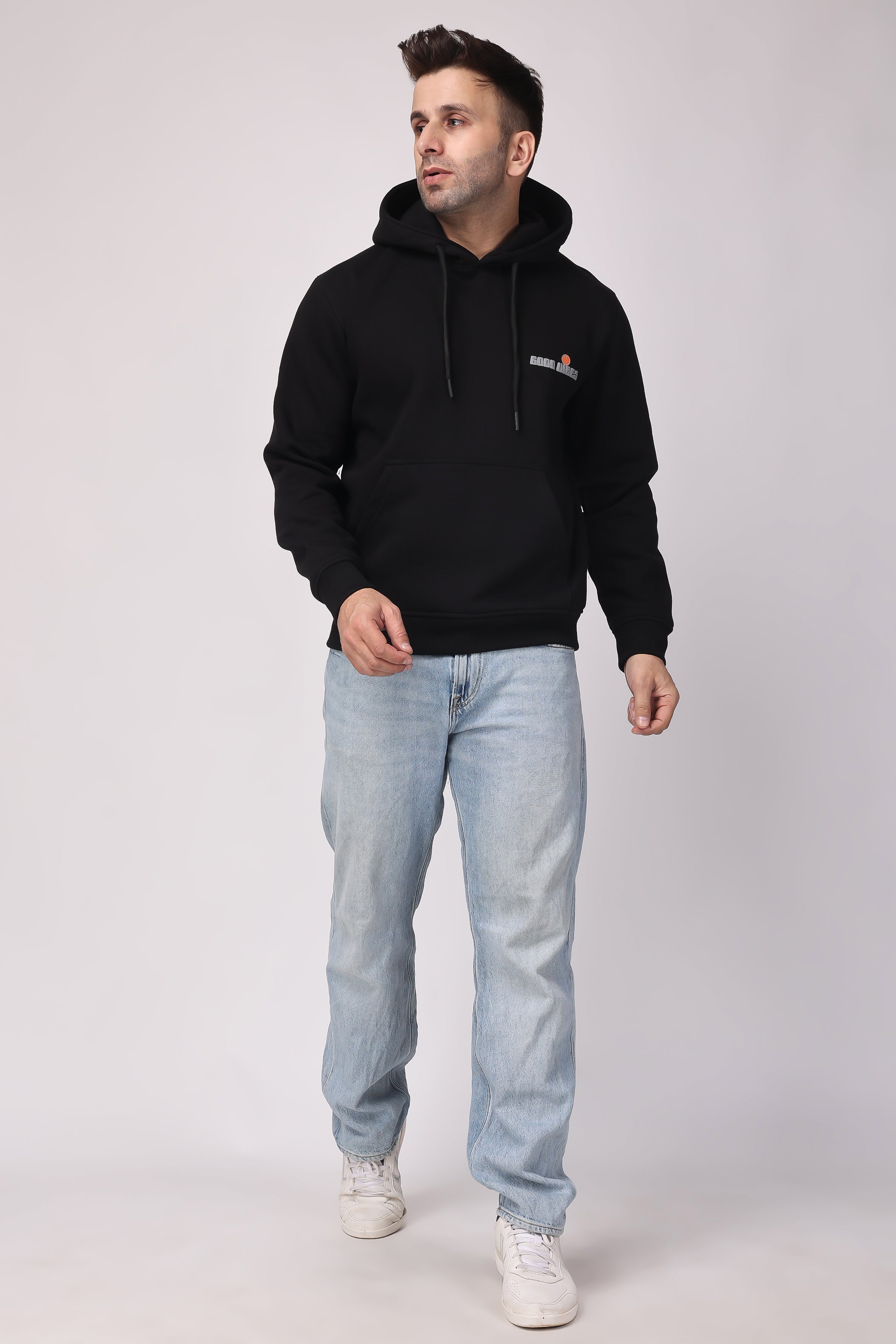 STYLOX GOOD VIBES PRINTED HOODIE