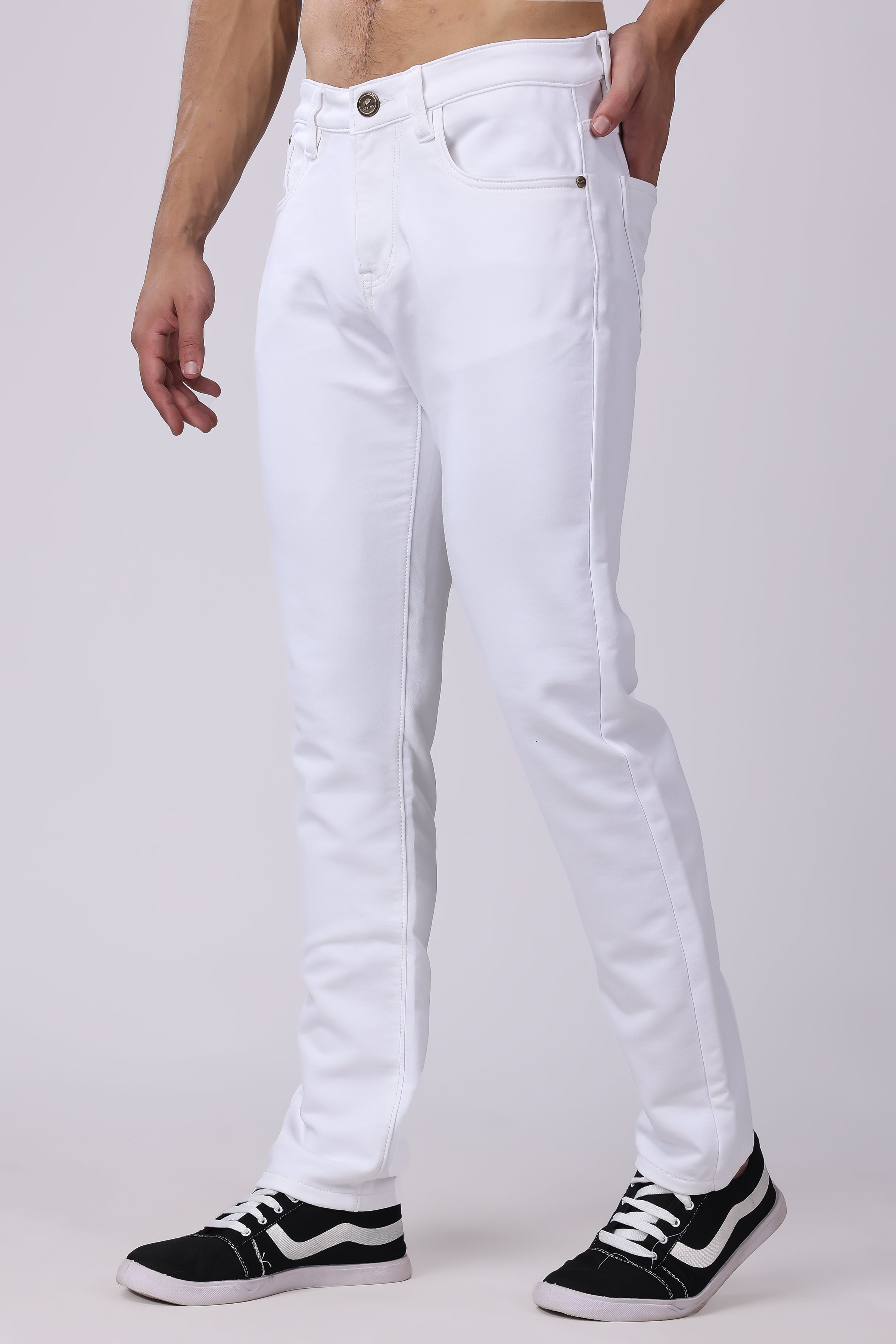 Stylox Men Slim Fit Jeans| White | - 5710-10261 - Stylox
