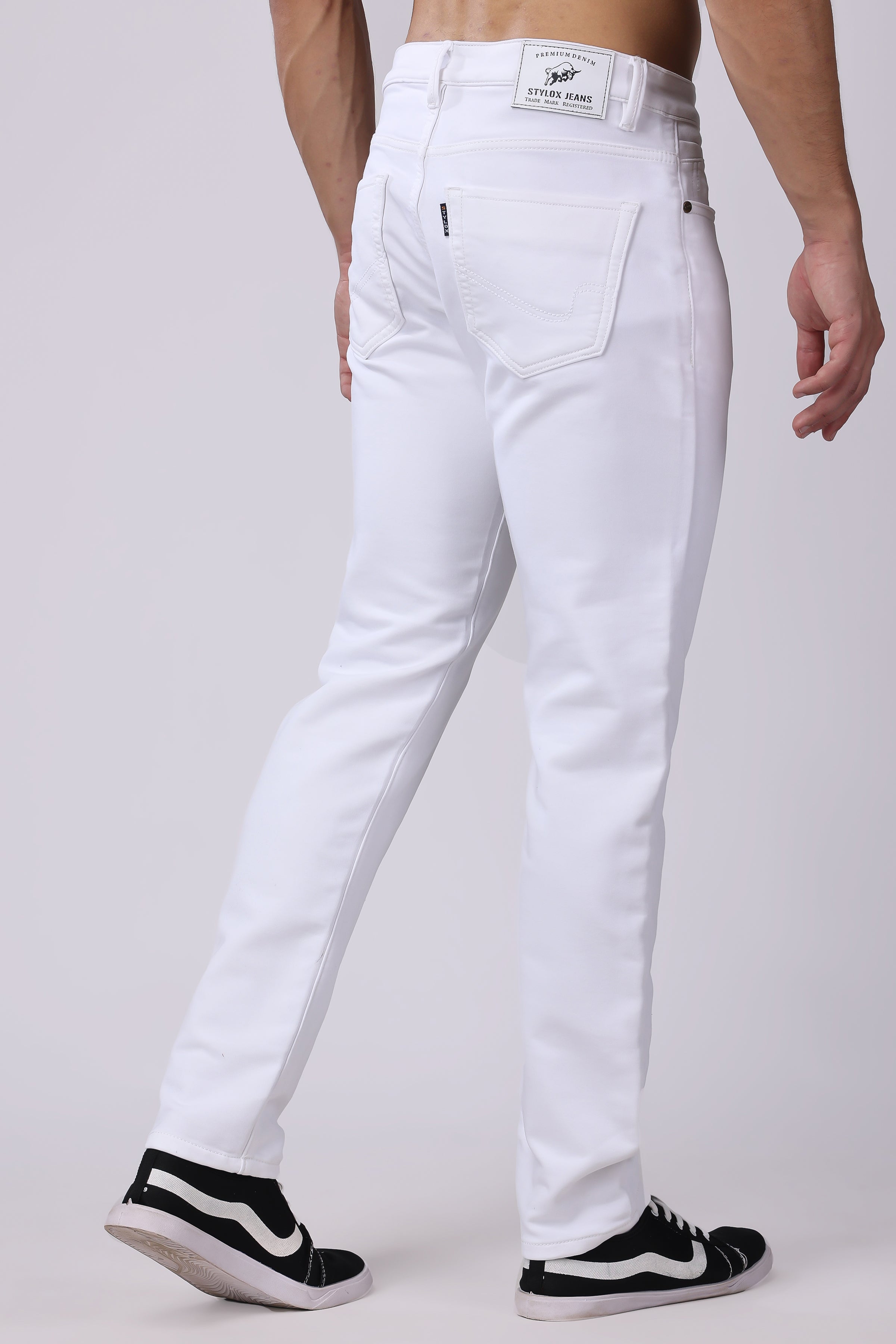 Stylox Men Slim Fit Jeans| White | - 5710-10261 - Stylox
