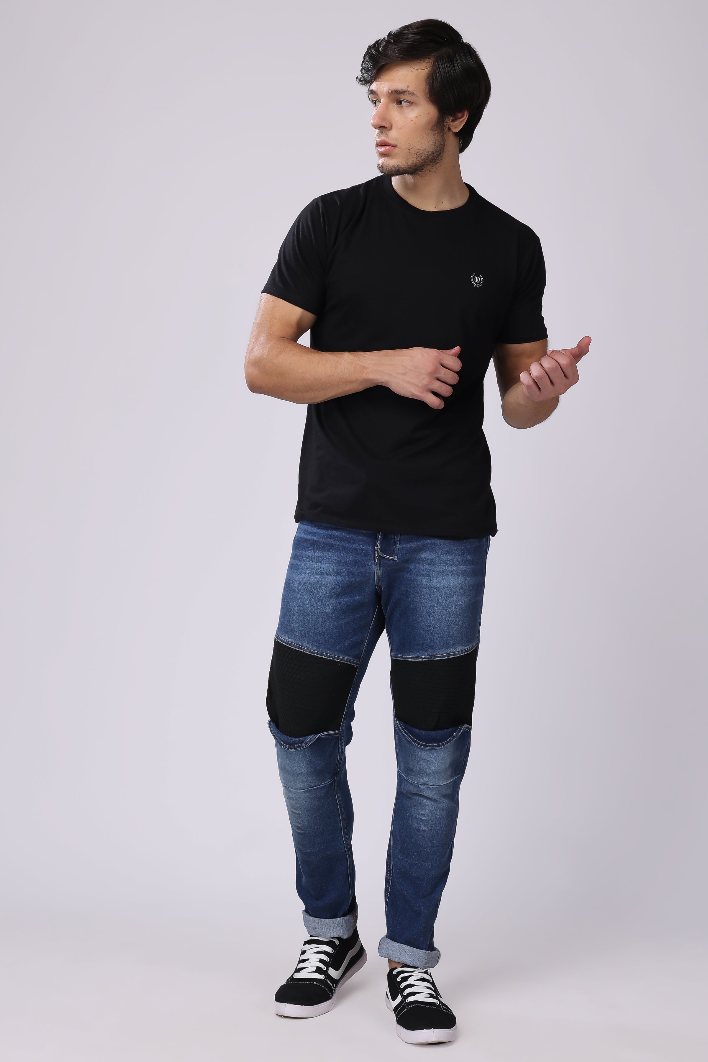 Stylox Slim Fit Biker Jeans | Blue | - Stylox
