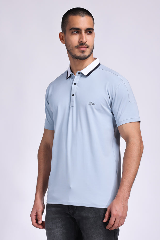 Stylox Men  Polo Collar Slim Fit T-shirt - 67558