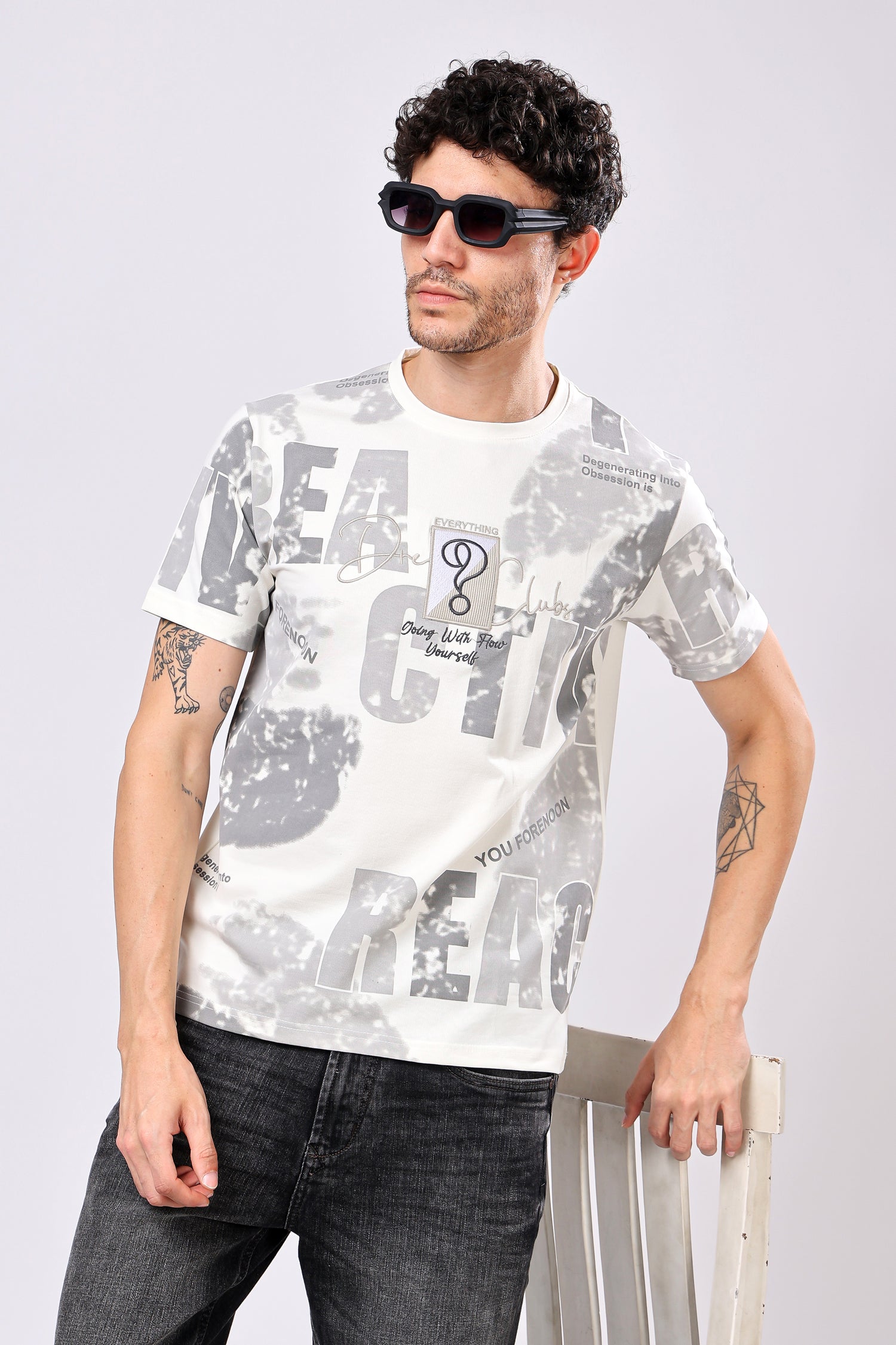 Stylox Men’s Regular Fit Round Neck Half Sleeve Printed T-Shirt | Casual Cotton Graphic Tee for Daily Wear