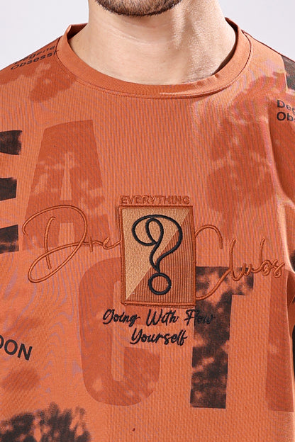 Stylox Men’s Regular Fit Round Neck Half Sleeve Printed T-Shirt | Casual Cotton Graphic Tee for Daily Wear