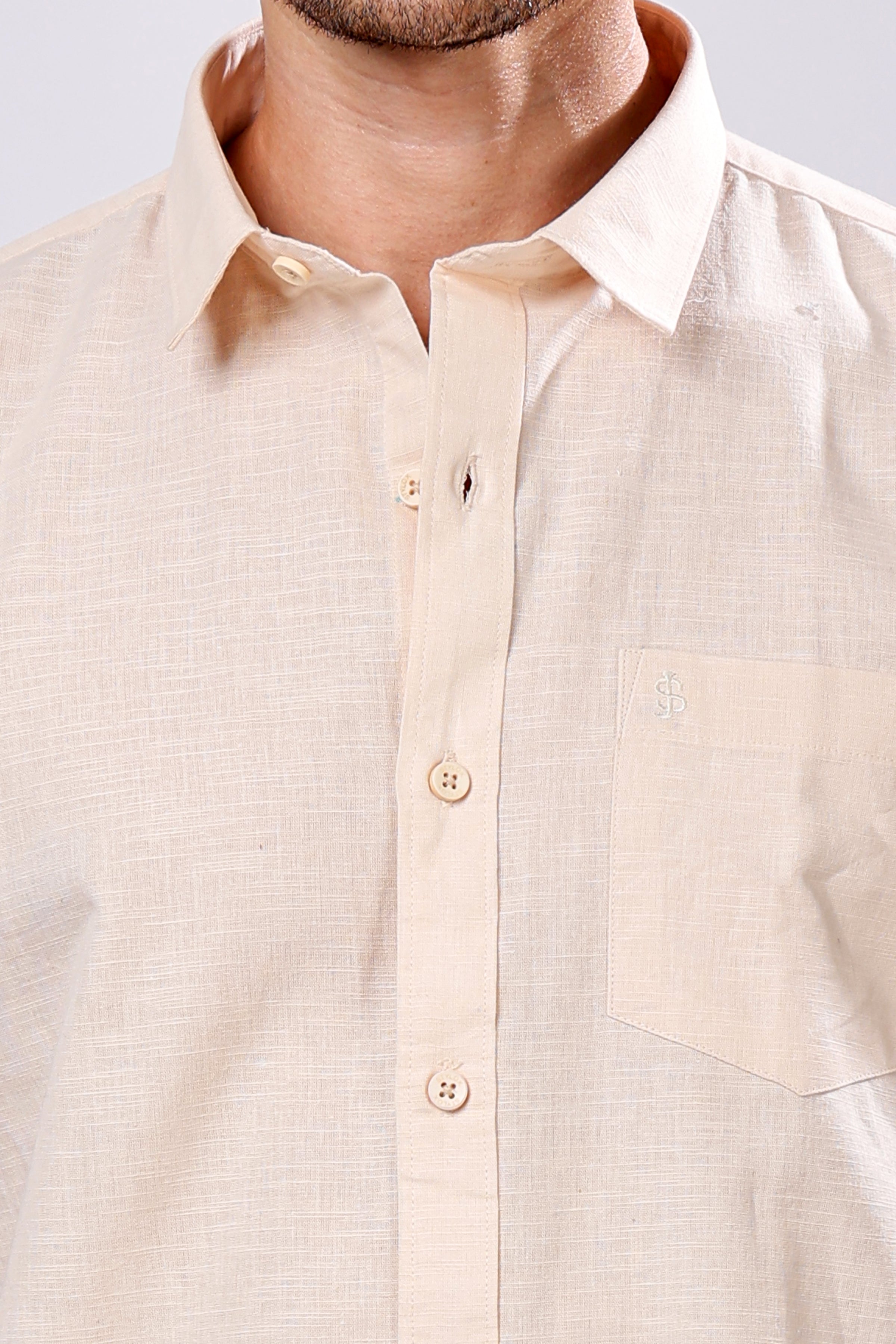 Stylox Men's Half Sleeve Solid Casual Shirt – Comfortable Cotton Blend Shirt for Smart Everyday Style - Stylox