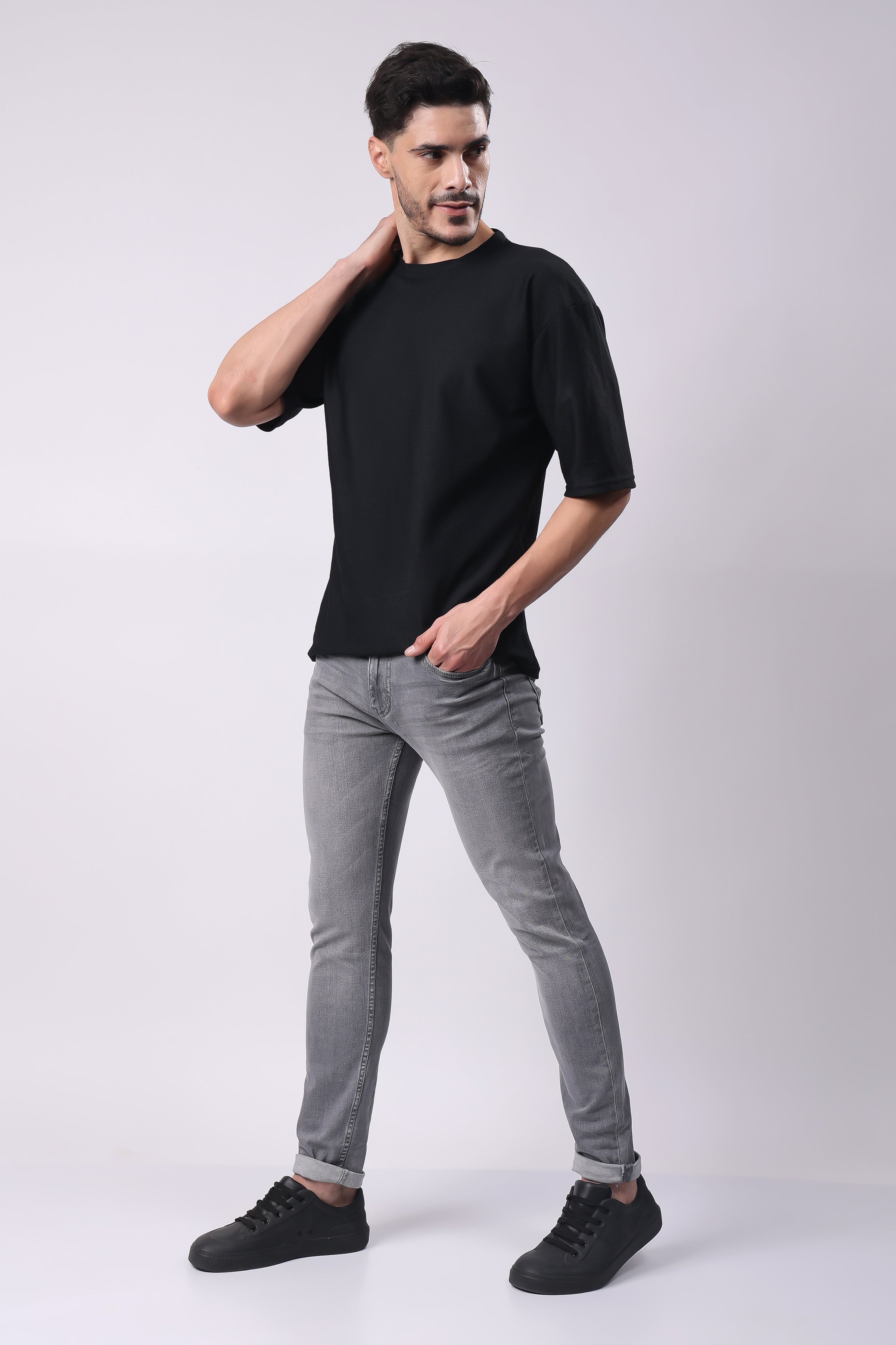 Stylox Slim Fit Denim Jeans for Men - Light Grey - 5370-10964 - Stylox