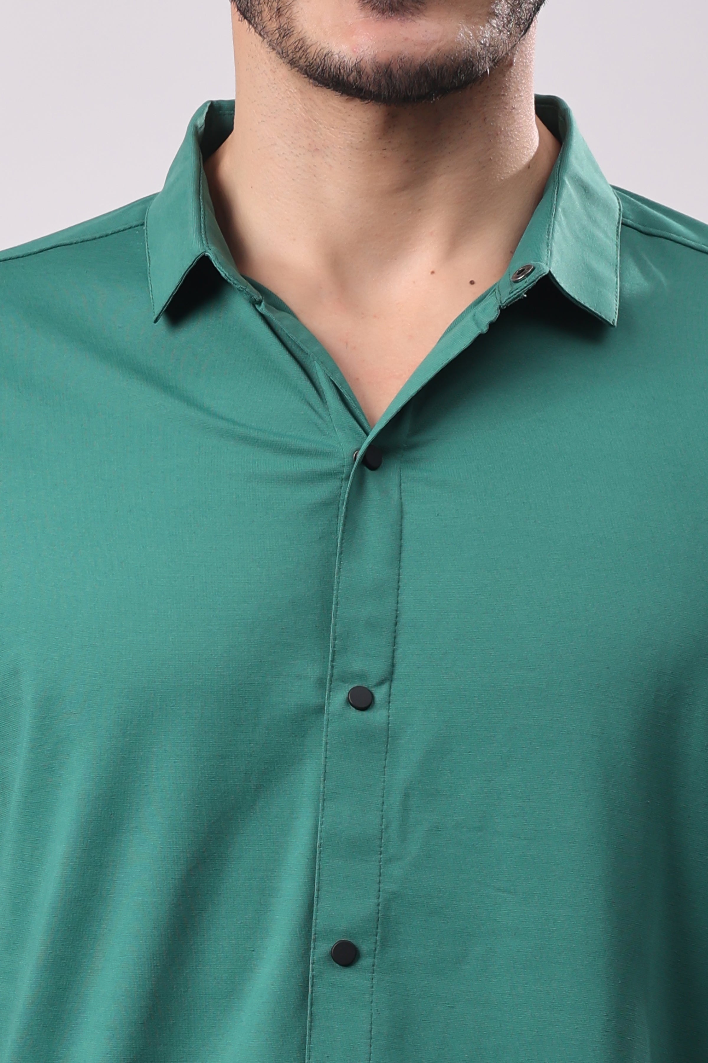 Stylox Men's Half Sleeve Front Open Casual Shirt – Premium Cotton Blend Button-Down Summer Shirt for Smart Everyday Comfort - Stylox