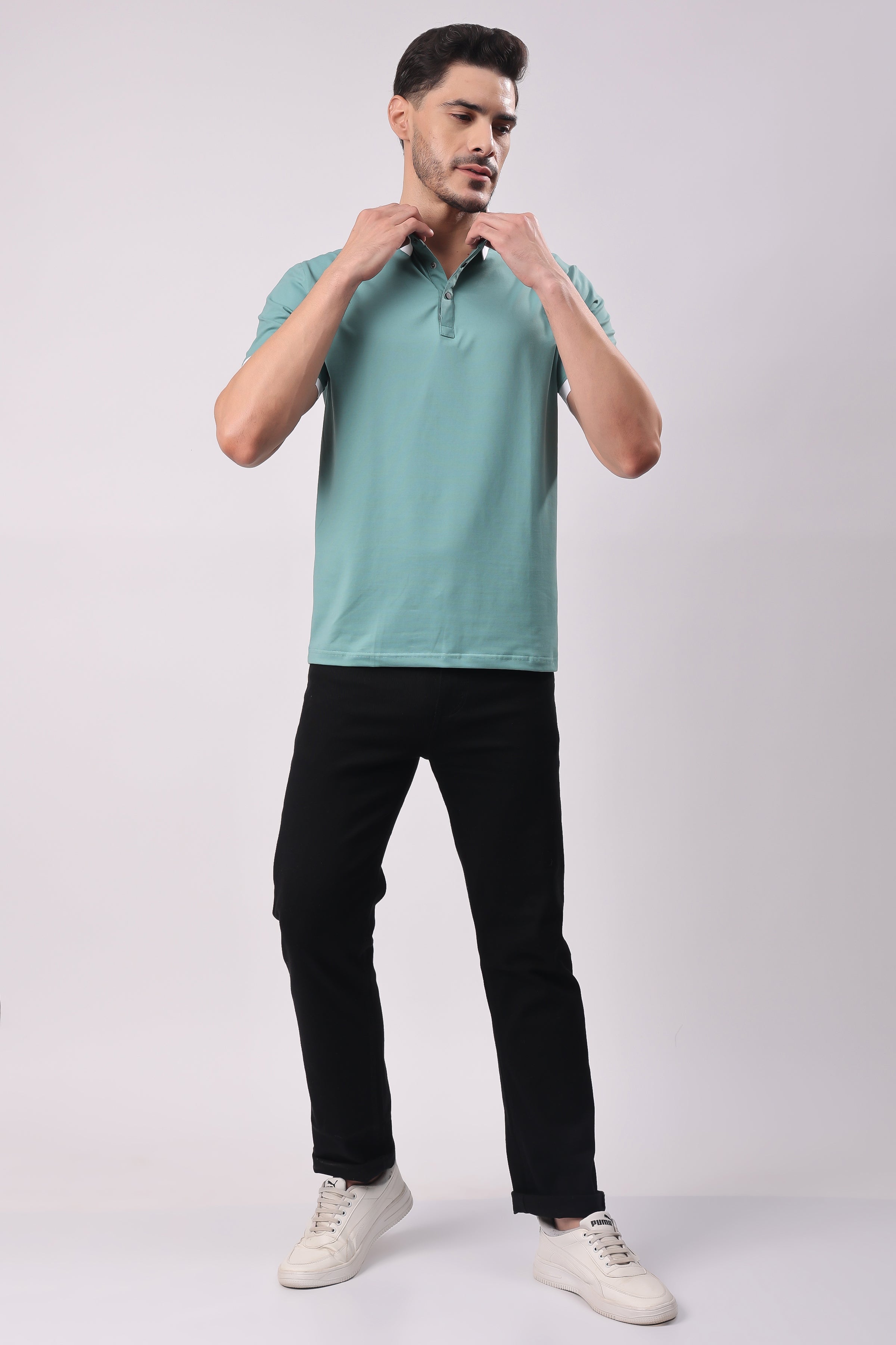 STYLOX SOLID POLO T-SHIRT - Stylox