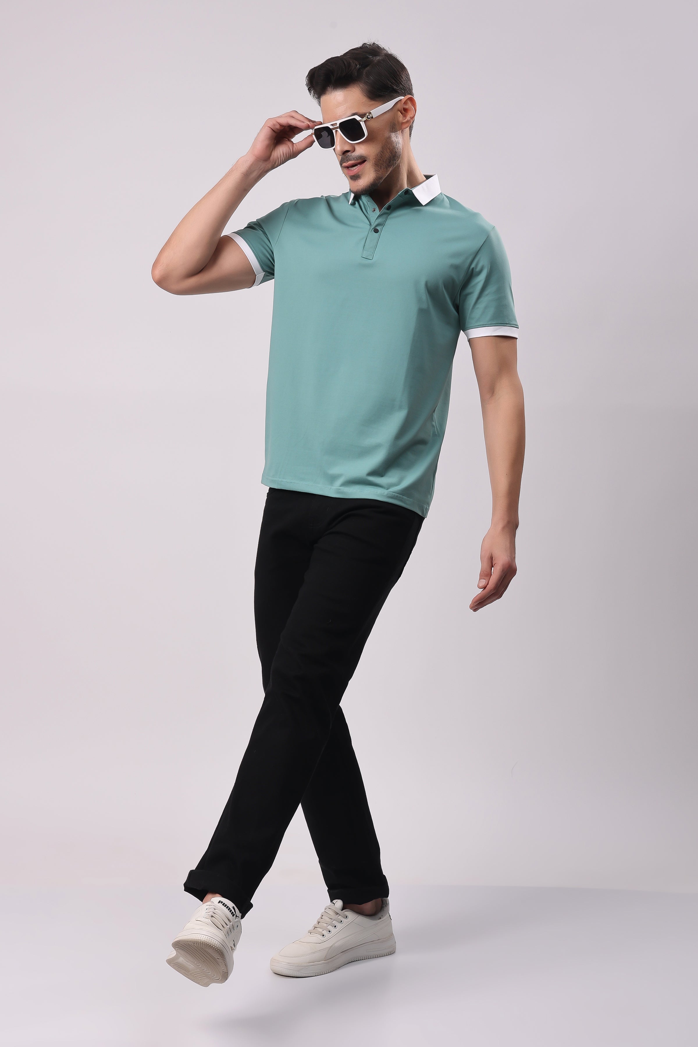 STYLOX SOLID POLO T-SHIRT - Stylox